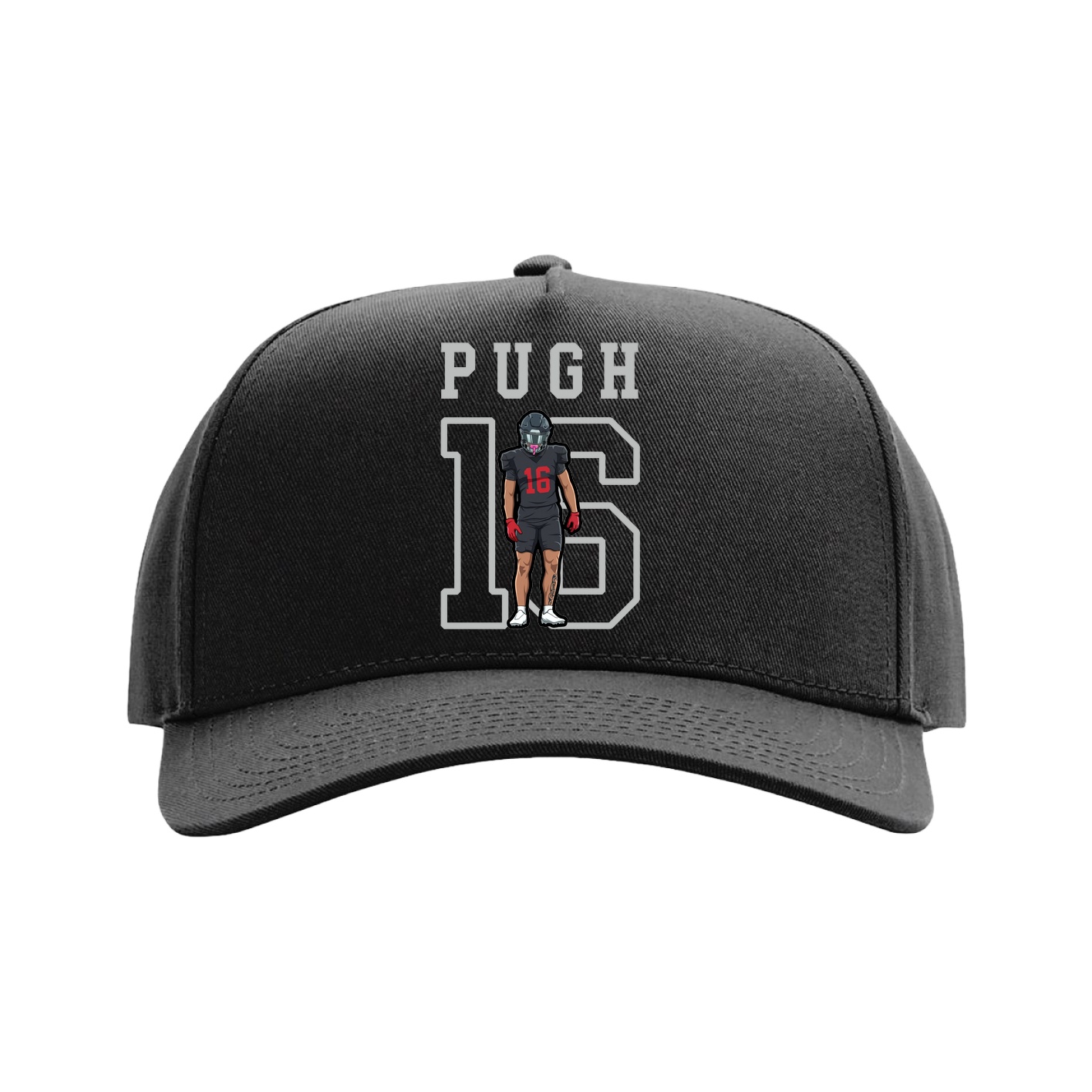 Full Fabric Five-Panel Champ Cap — Shirsey in Black