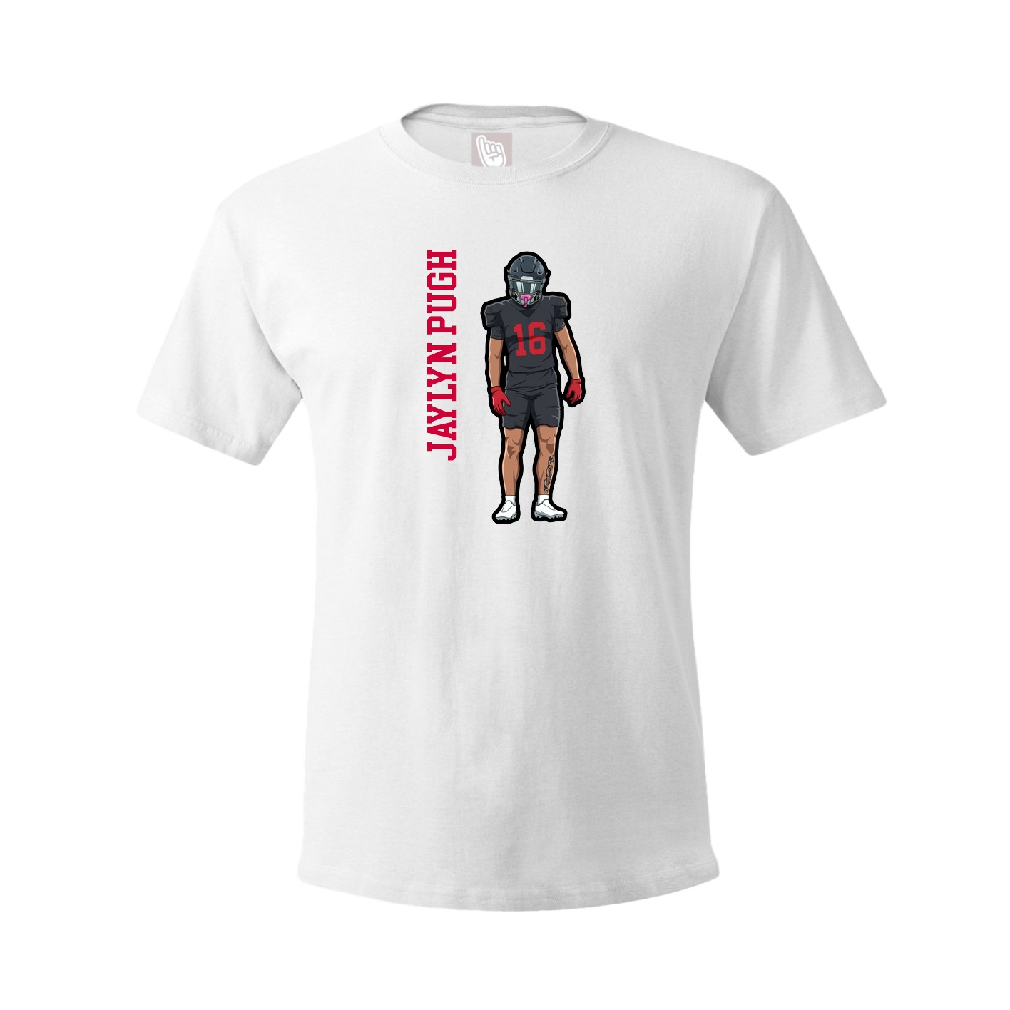Tee — Name Vertical in White