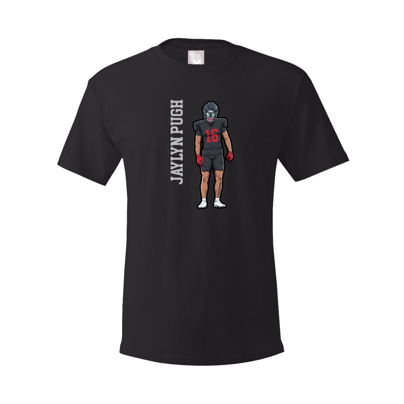 Youth Tee — Name Vertical in Black
