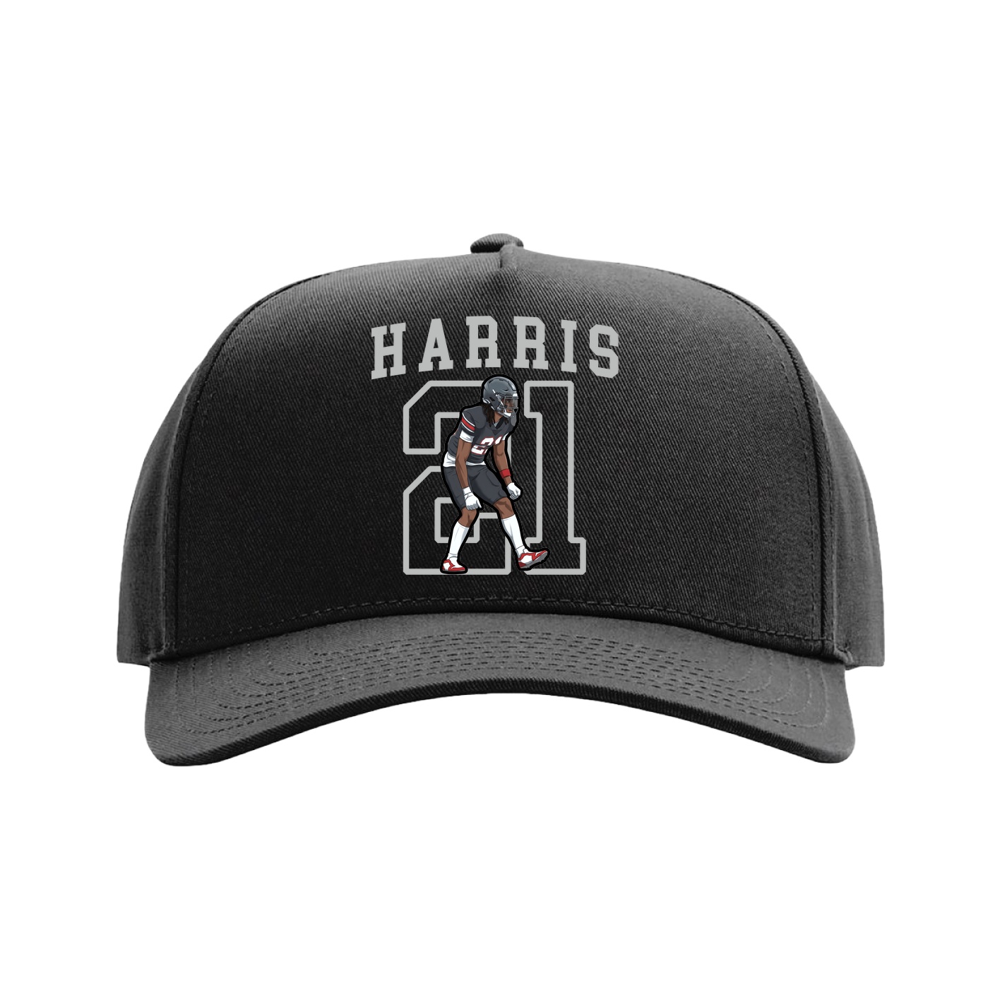 Full Fabric Five-Panel Champ Cap — Shirsey in Black