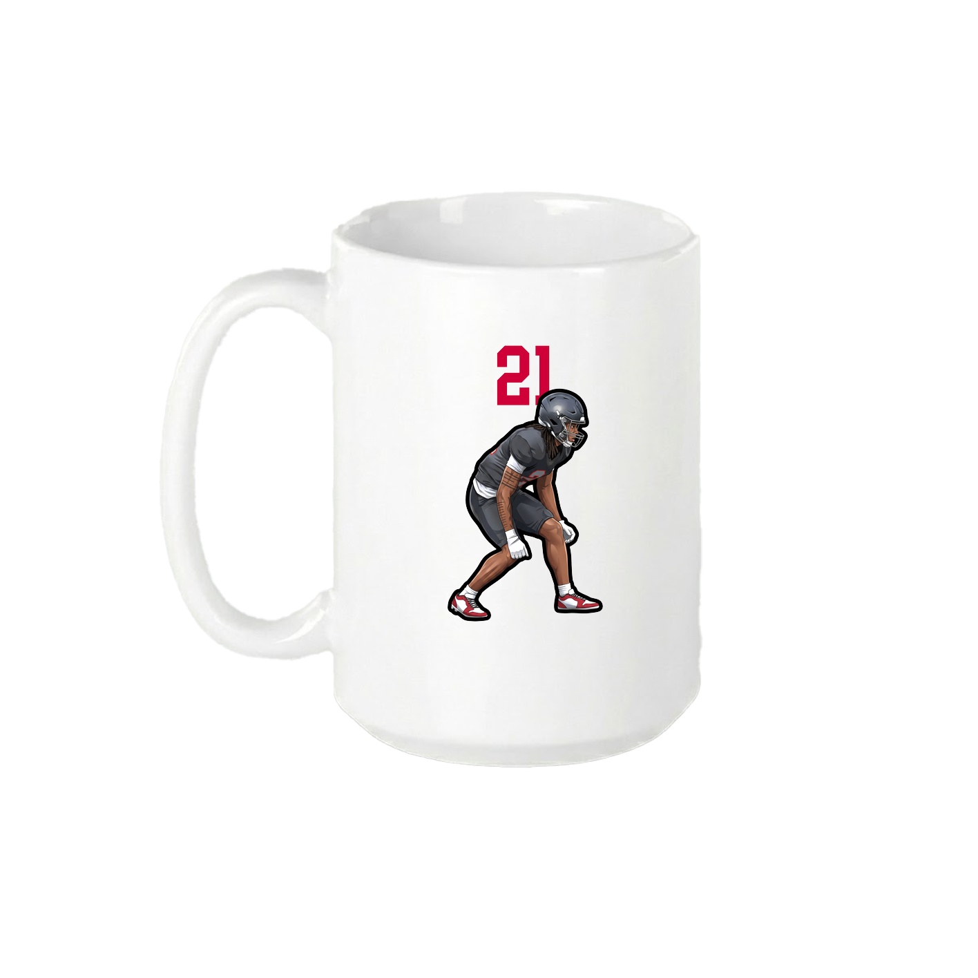 15oz Coffee Mug — Number Top in White