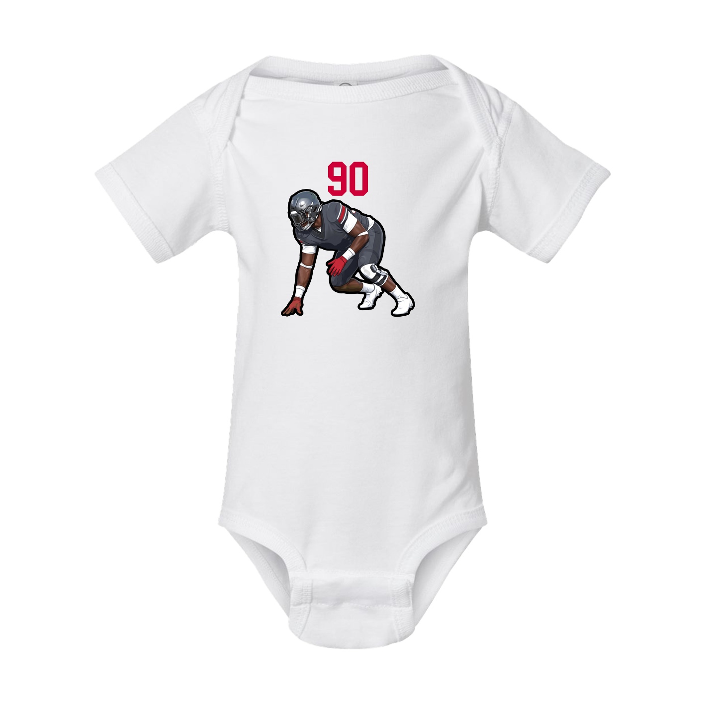 Baby Onesie — Number Top in White