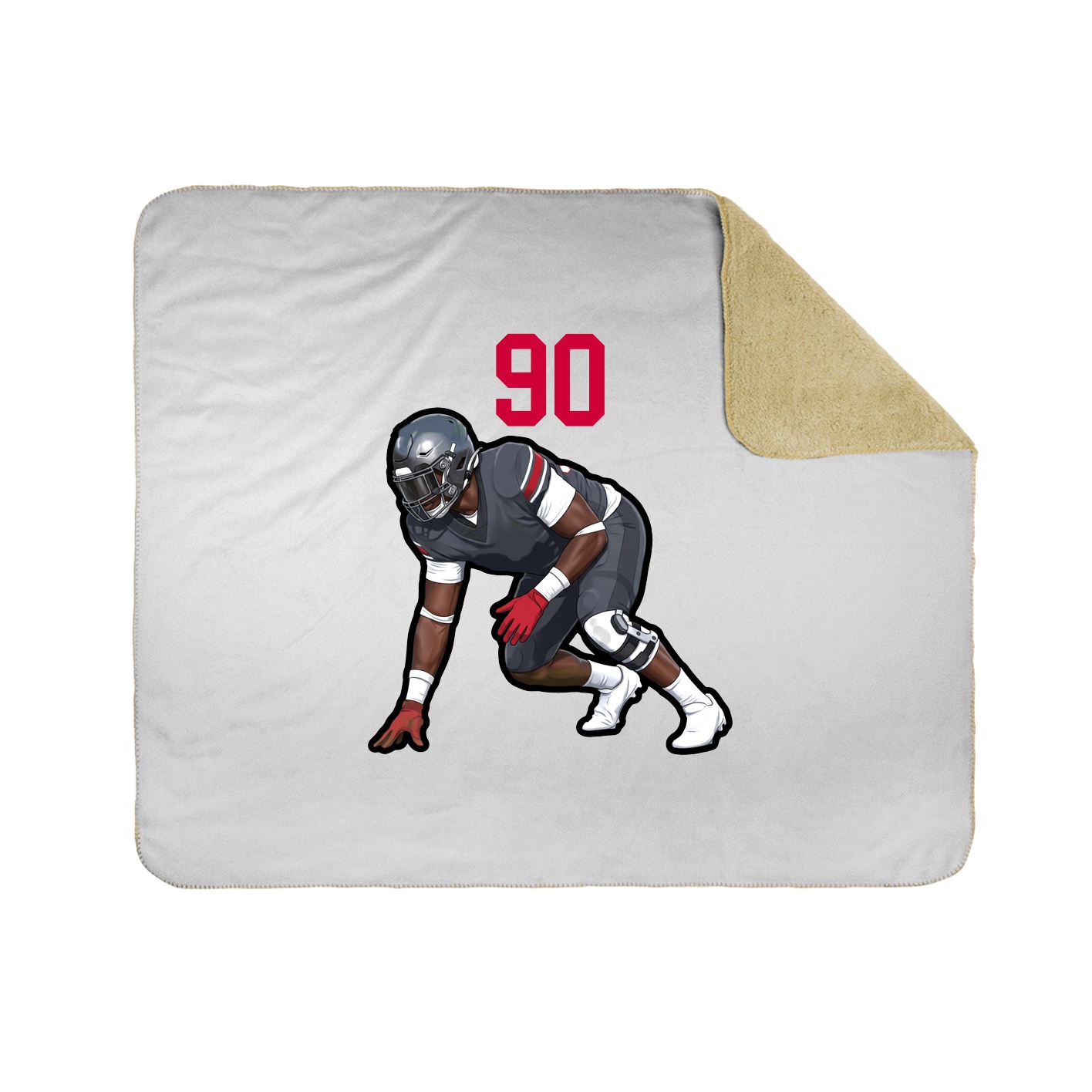Throw Blanket — Number Top in White