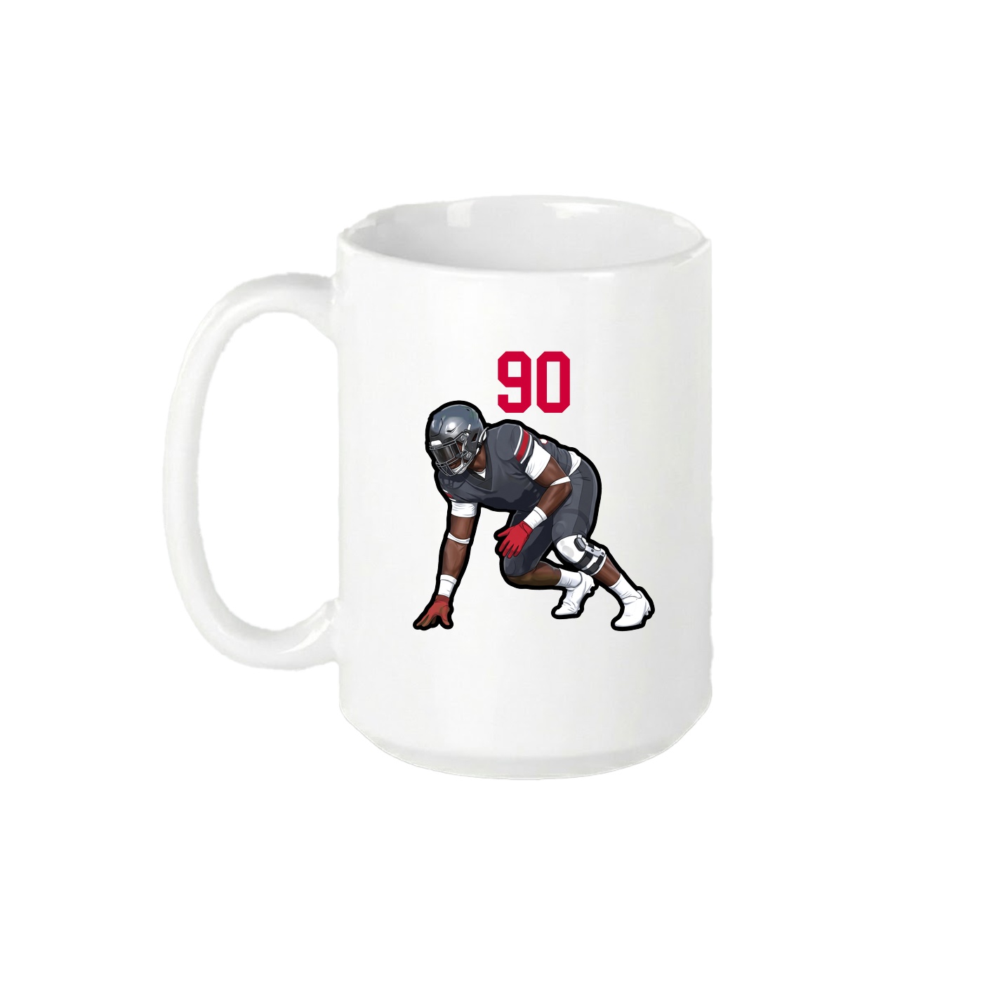 15oz Coffee Mug — Number Top in White