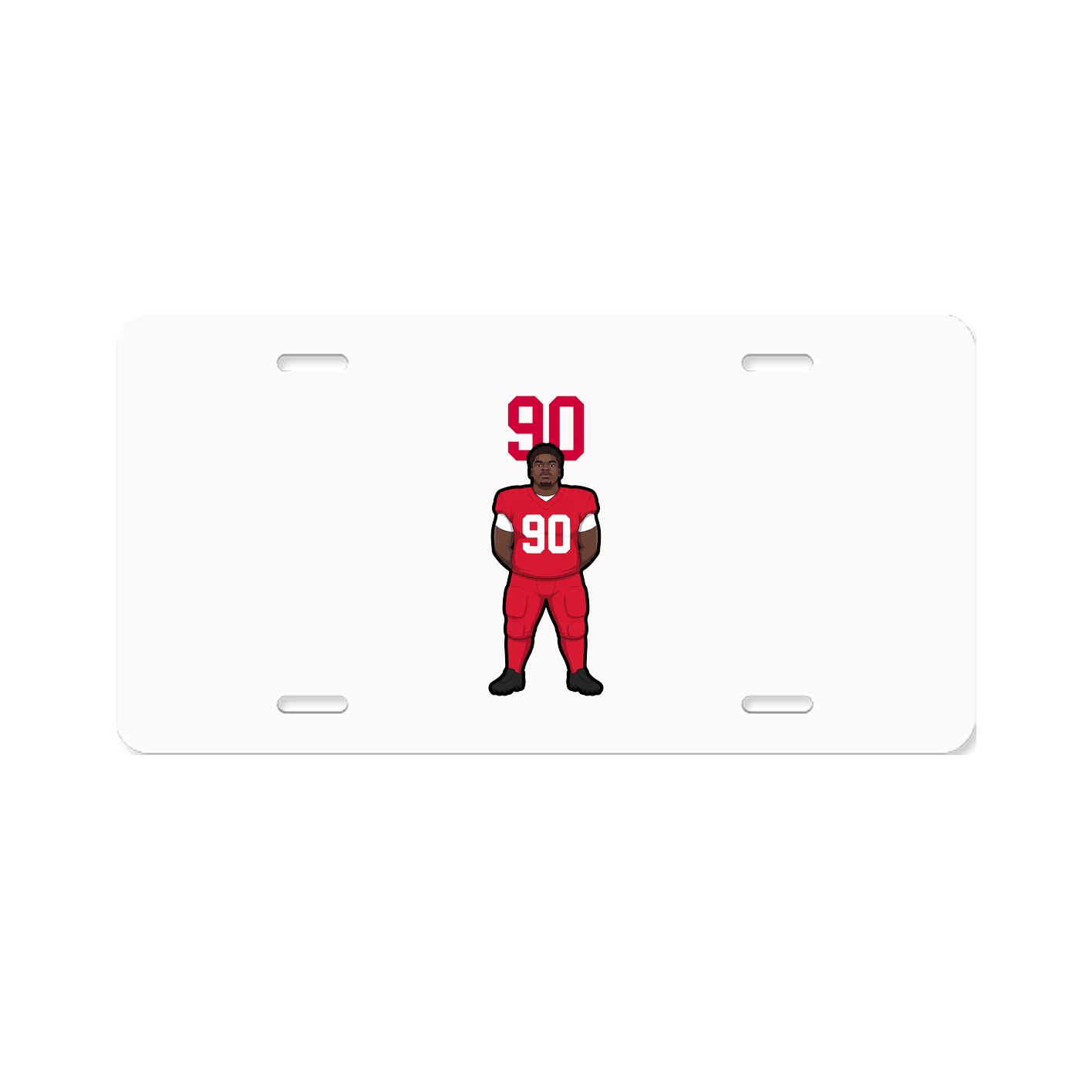 License Plate — Number Top in Classic