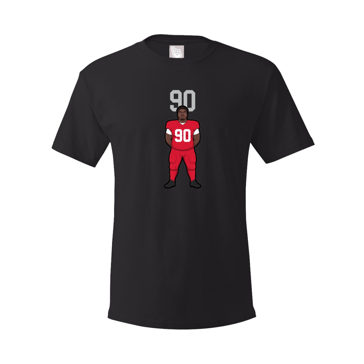 Youth Tee — Number Top in Black