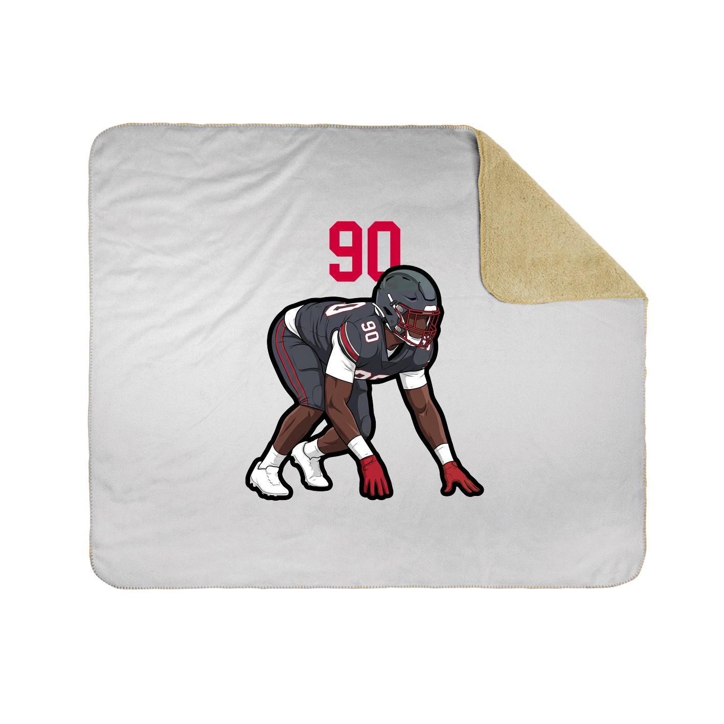 Throw Blanket — Number Top in White
