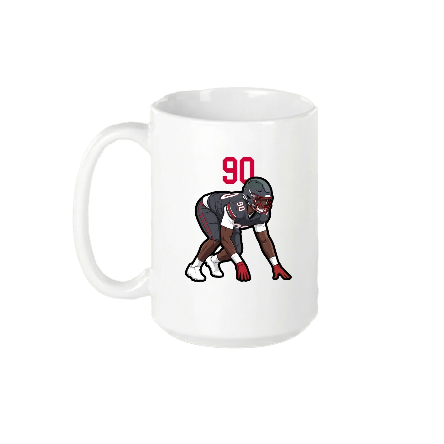 15oz Coffee Mug — Number Top in White