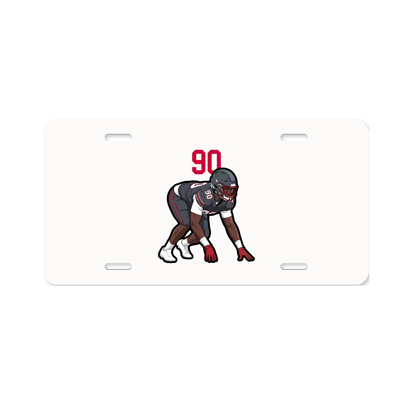 License Plate — Number Top in Classic