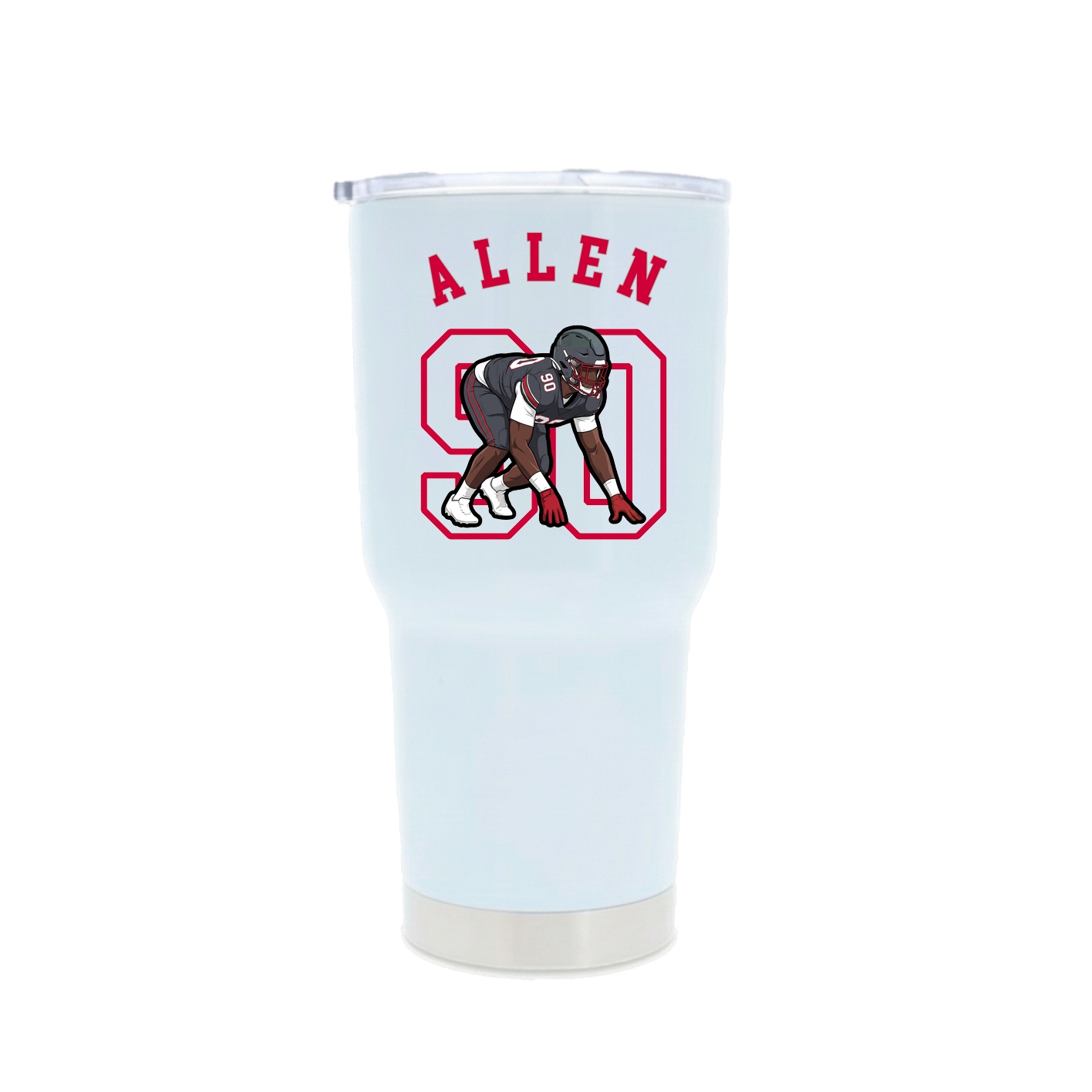 30oz Stainless Steel Tumbler — Shirsey Arch in White