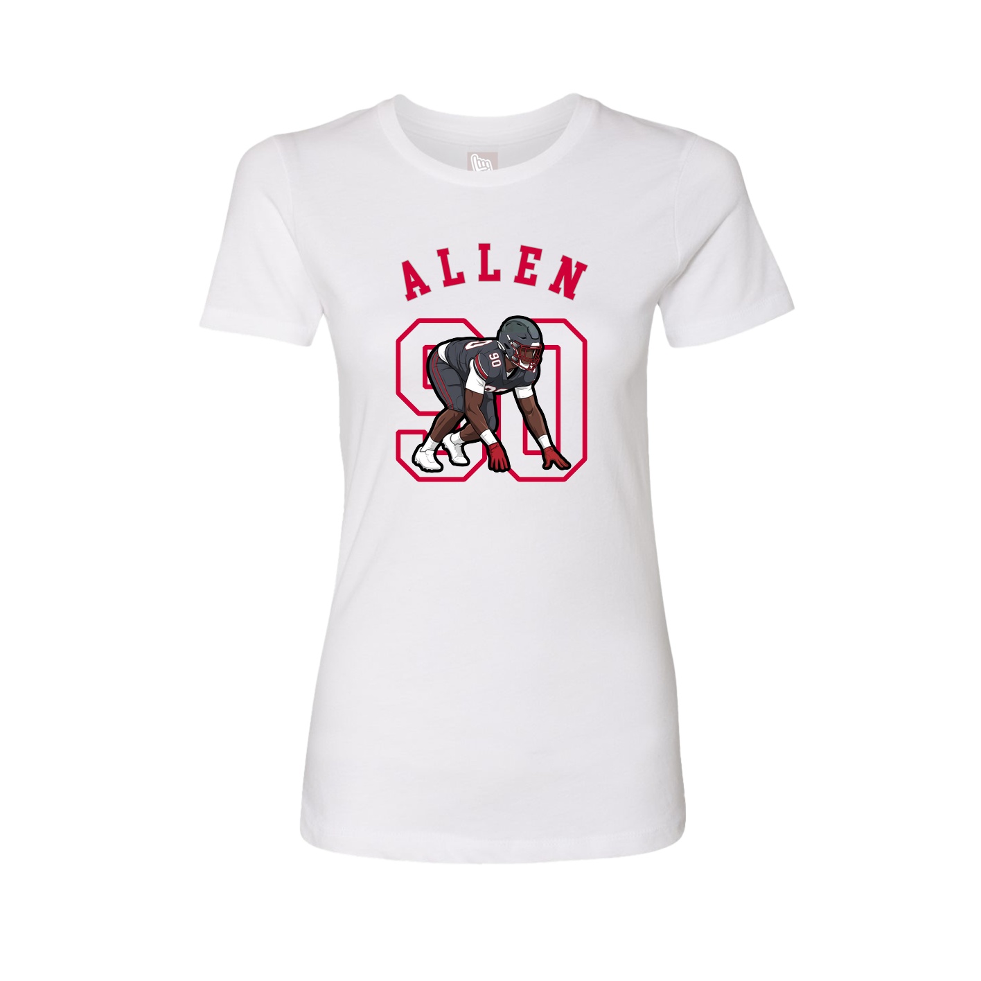 Fitted Women's Tee — Shirsey Arch in White