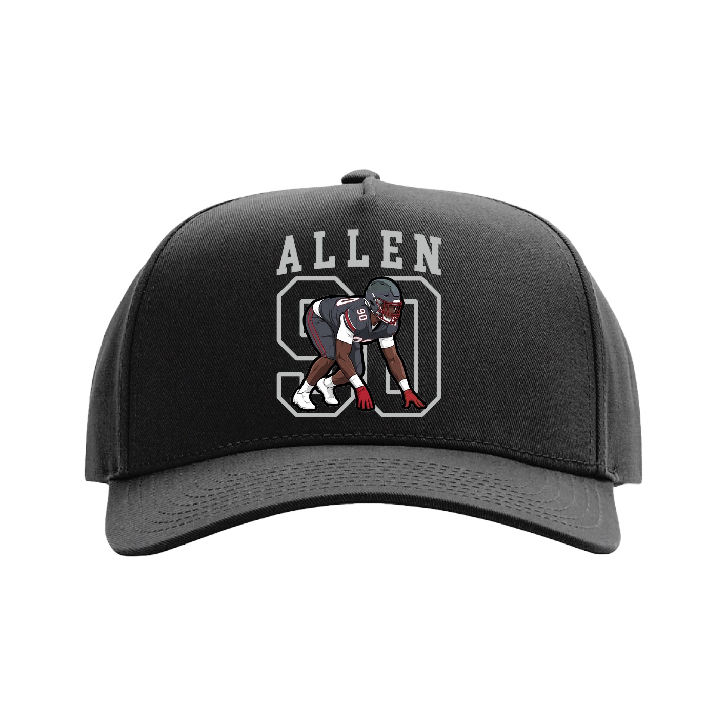 Full Fabric Five-Panel Champ Cap — Shirsey in Black