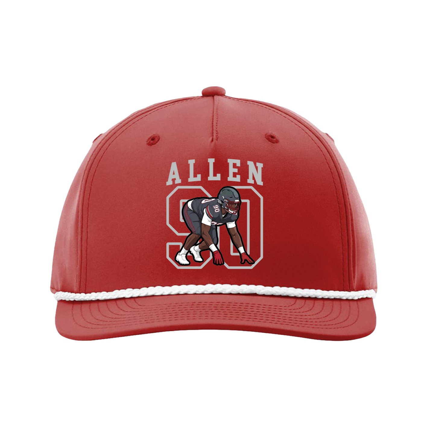 Five-Panel Classic Rope Cap — Shirsey in Red