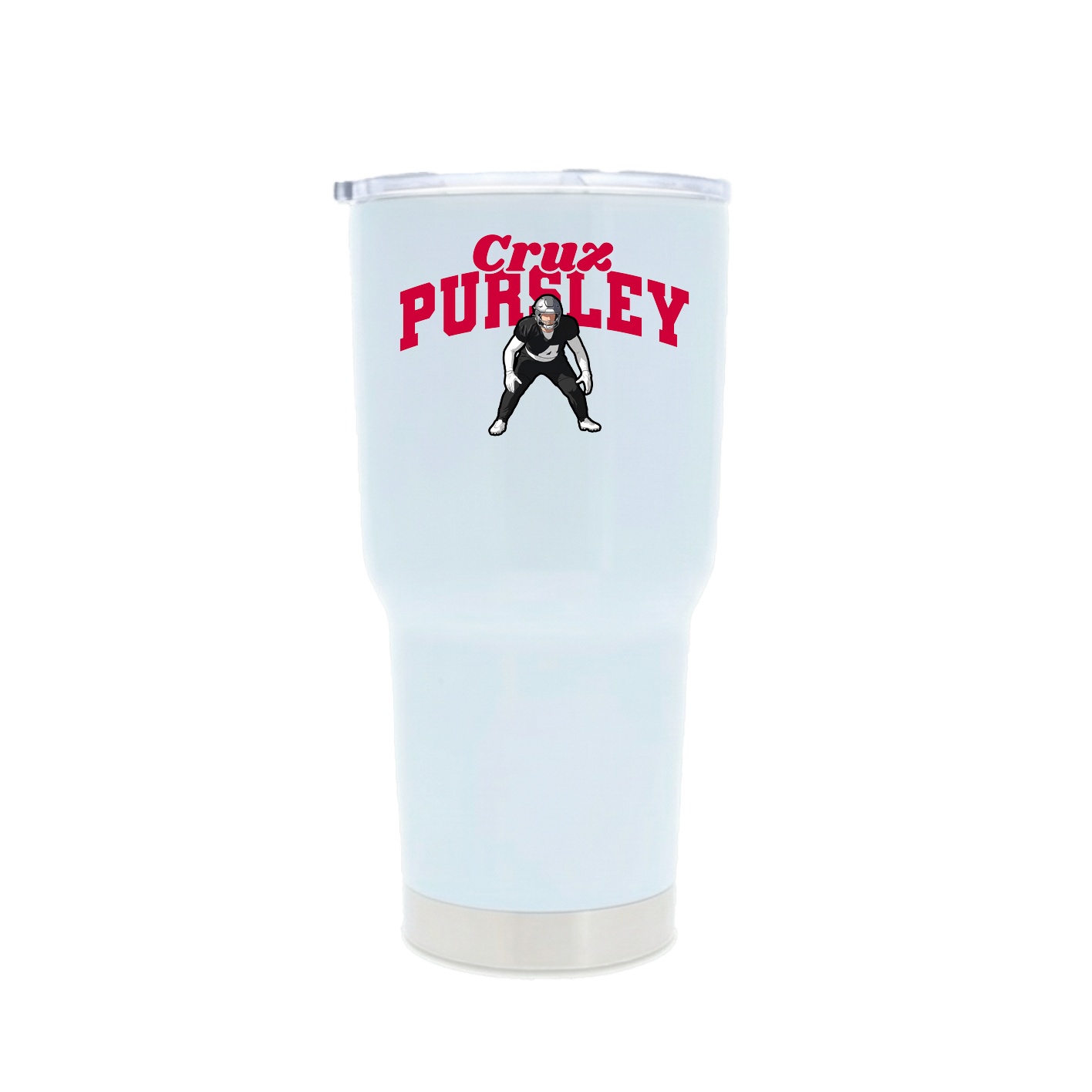 30oz Stainless Steel Tumbler — Signature Arch in White