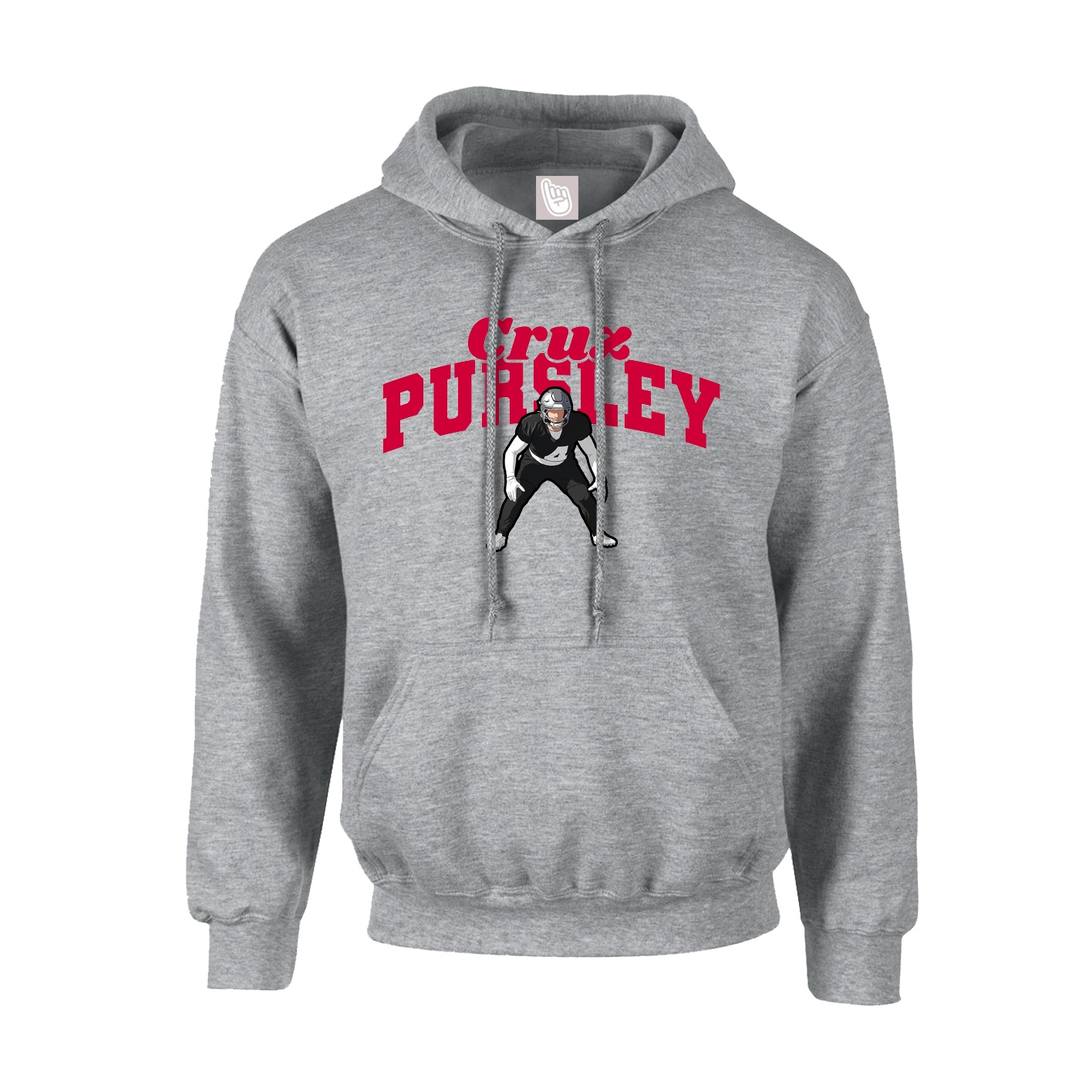 Youth Hoodie — Signature Arch in Grey