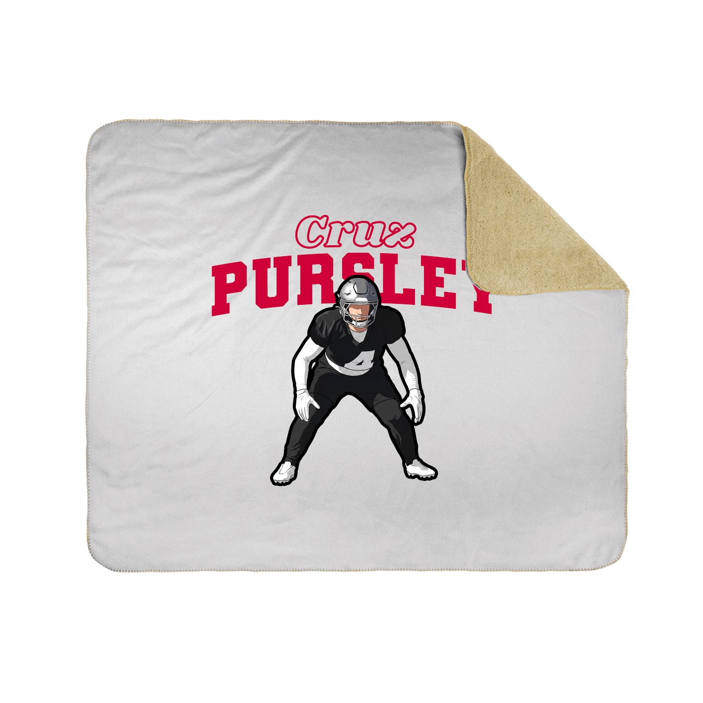 Throw Blanket — Name Arch in White