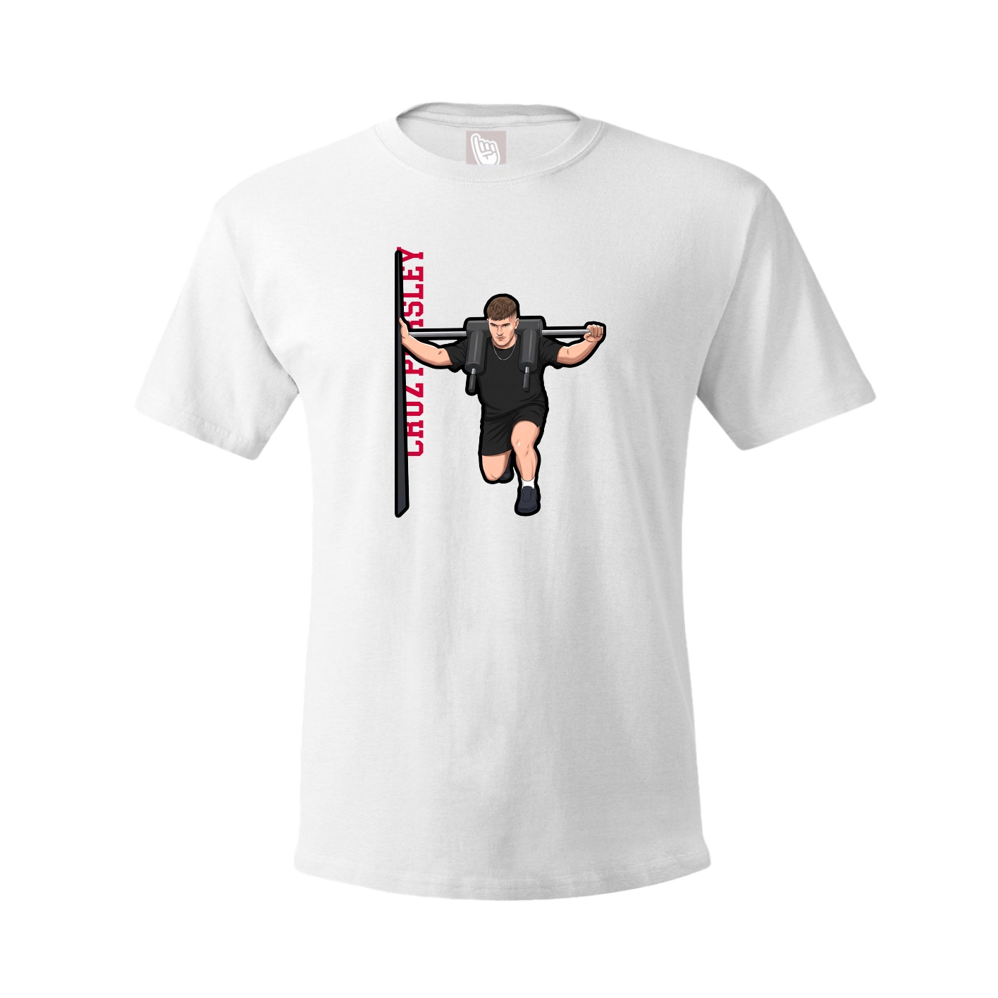 Tee — Name Vertical in White