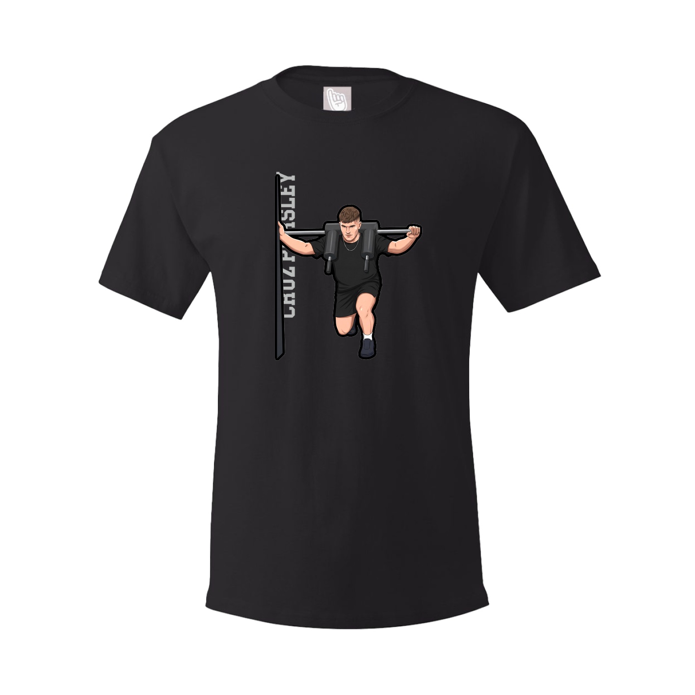 Youth Tee — Name Vertical in Black