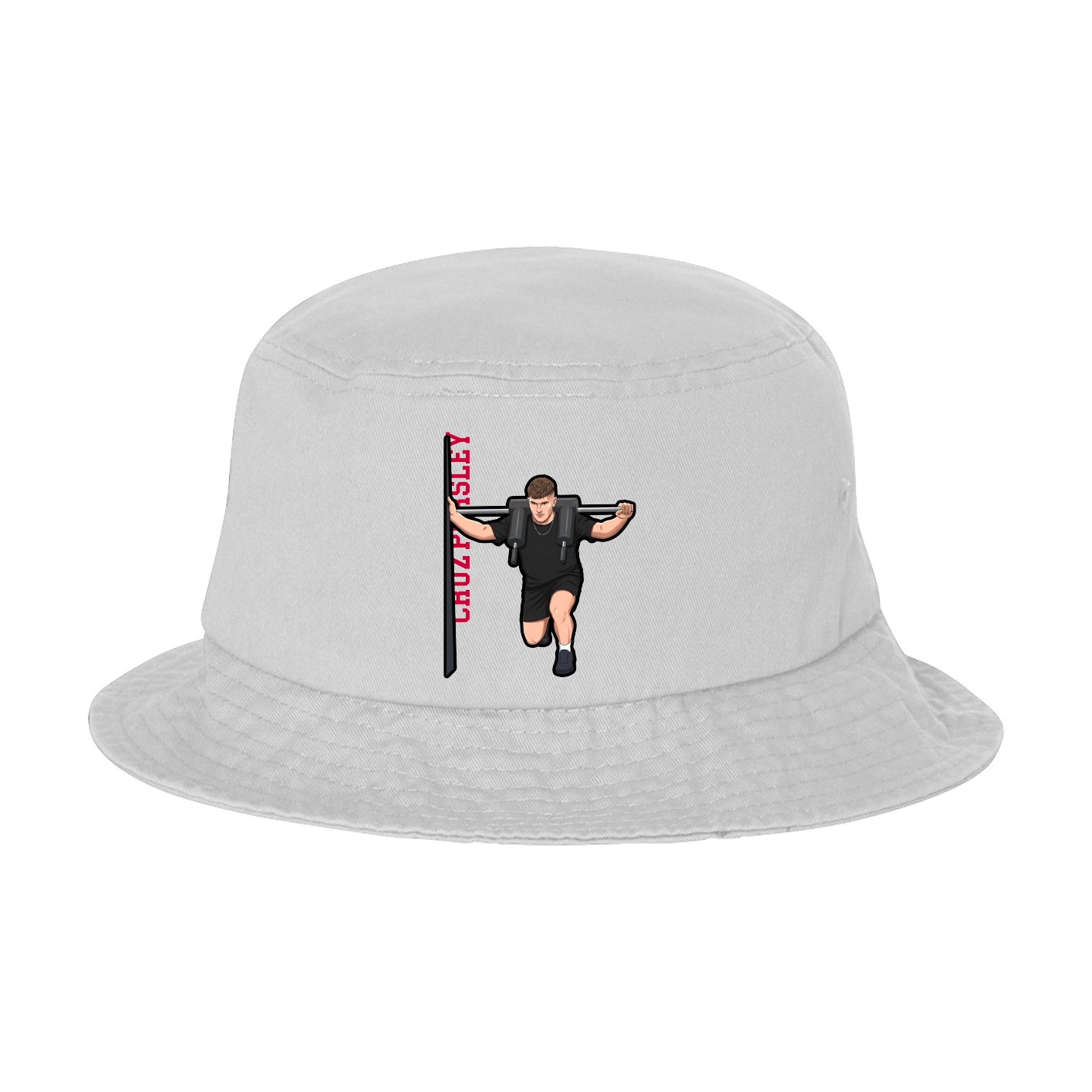 Bucket Cap — Name Vertical in White