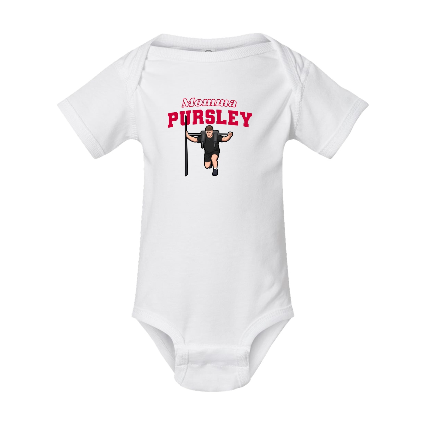 Baby Onesie — Mothers Day Block in White