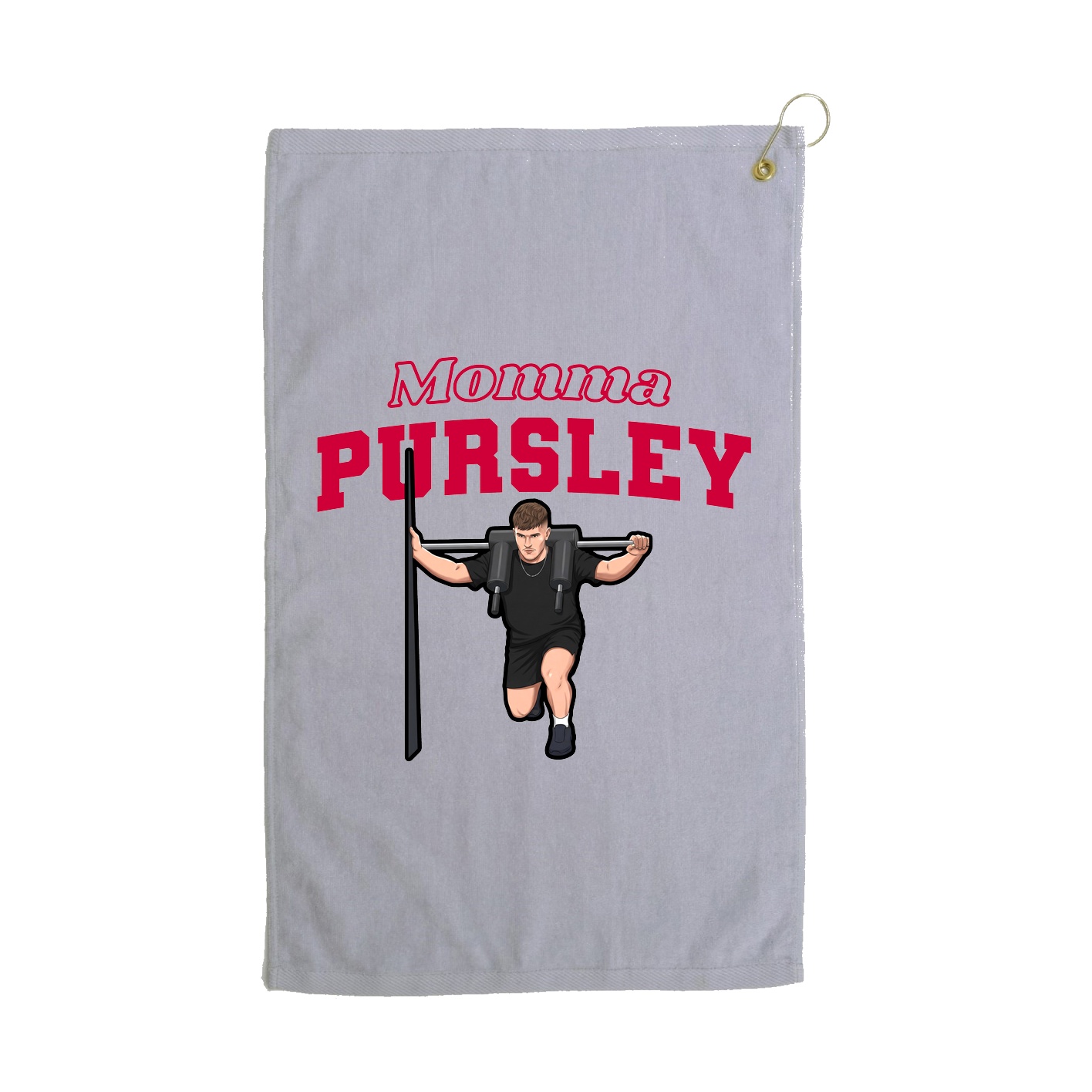 Golf Towel — Mothers Day Block in Grey