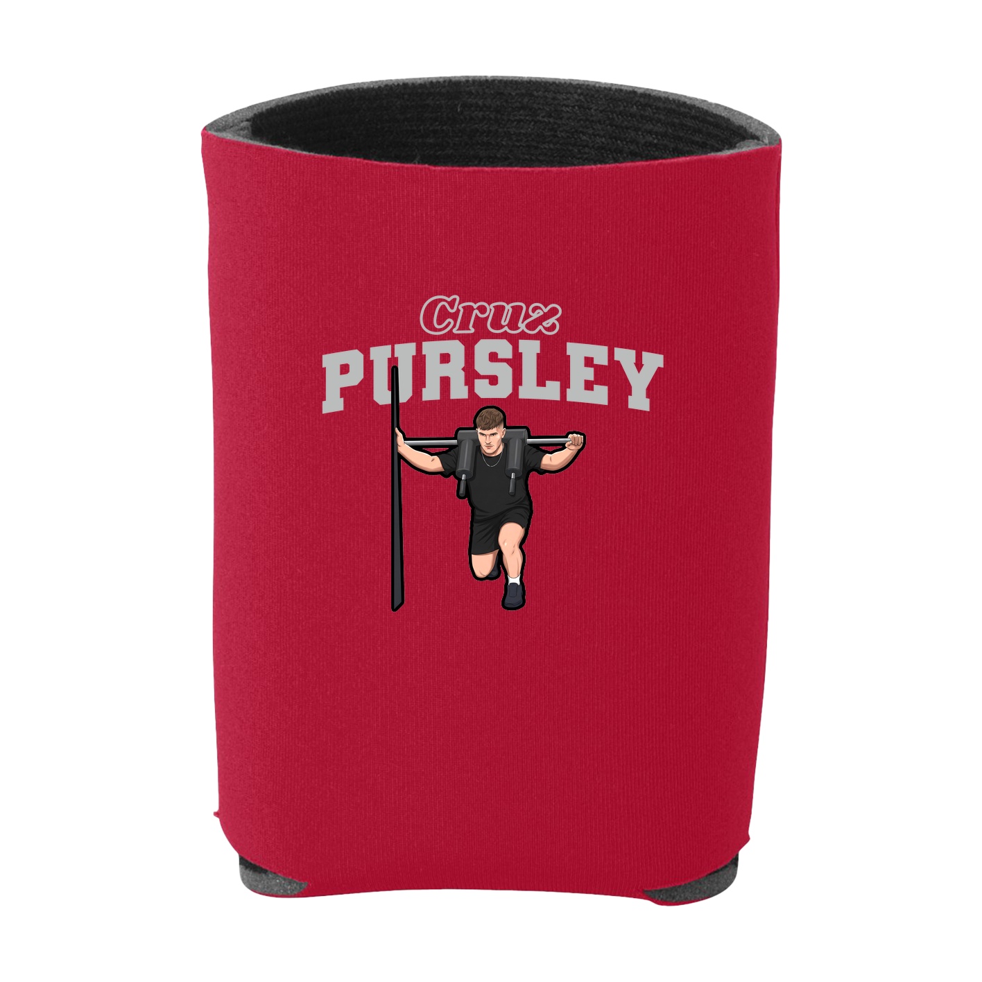 Can Holder — Name Arch in Red