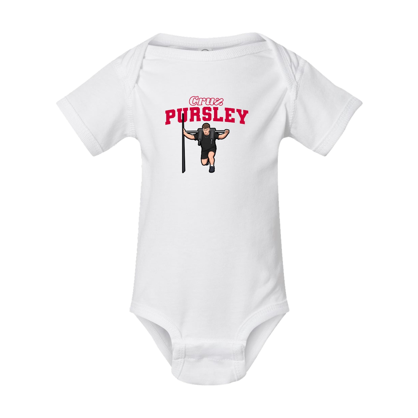 Baby Onesie — Name Arch in White