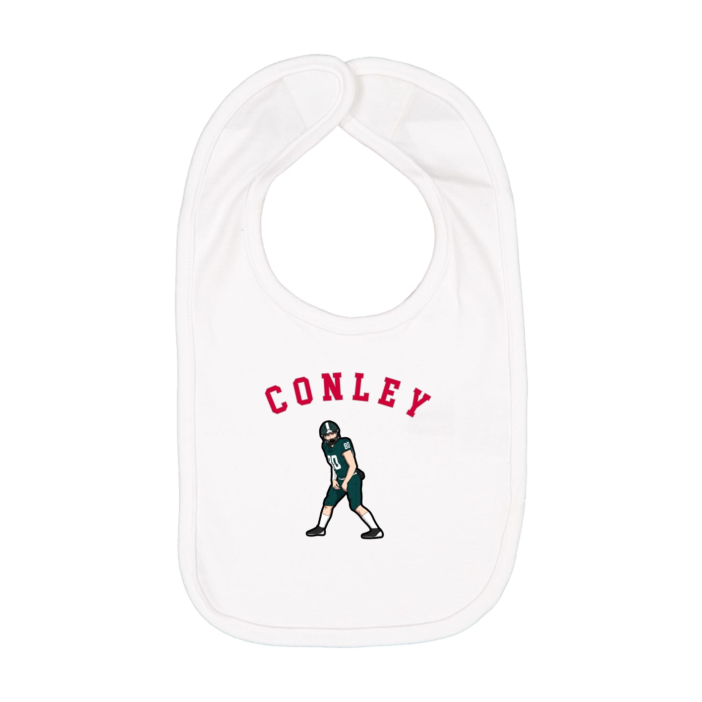 Infant Bib — Shirsey Arch in White