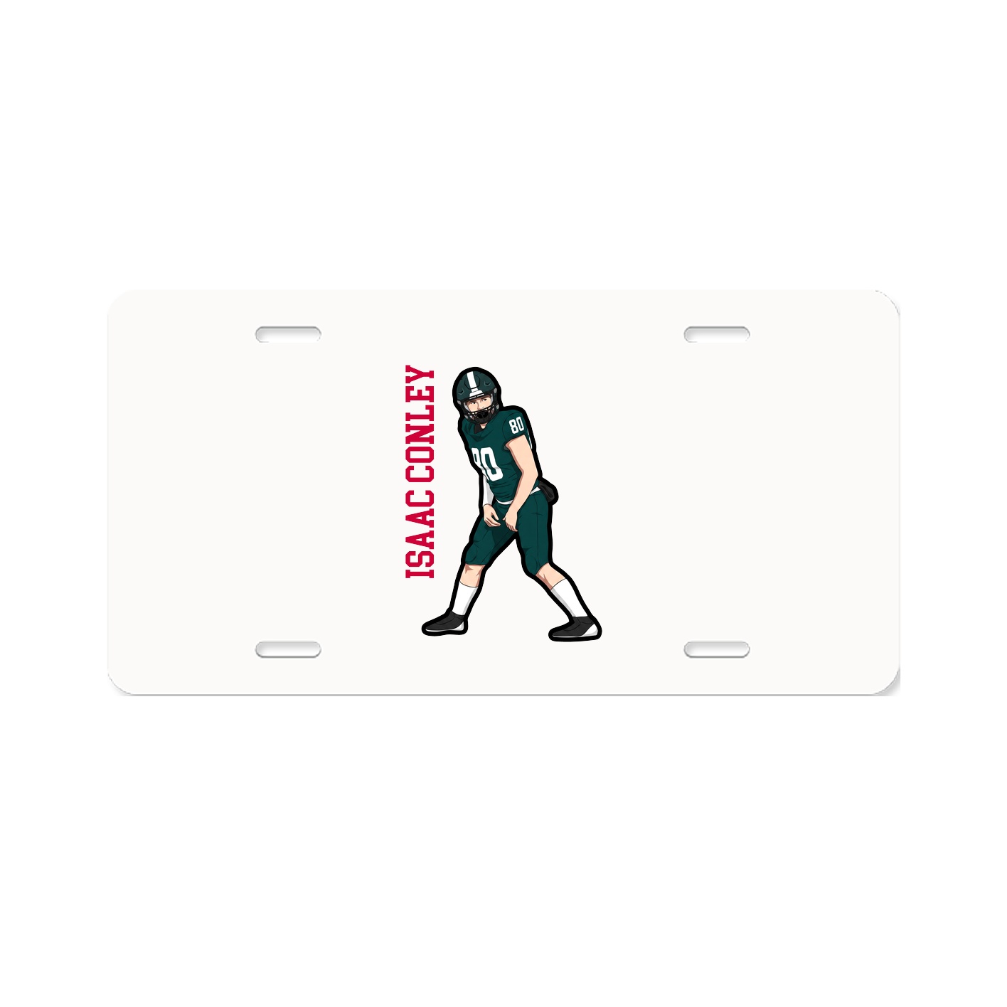 License Plate — Name Vertical in Classic