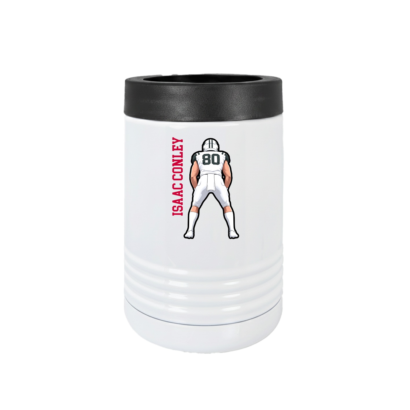 Beverage Holder — Name Vertical in White