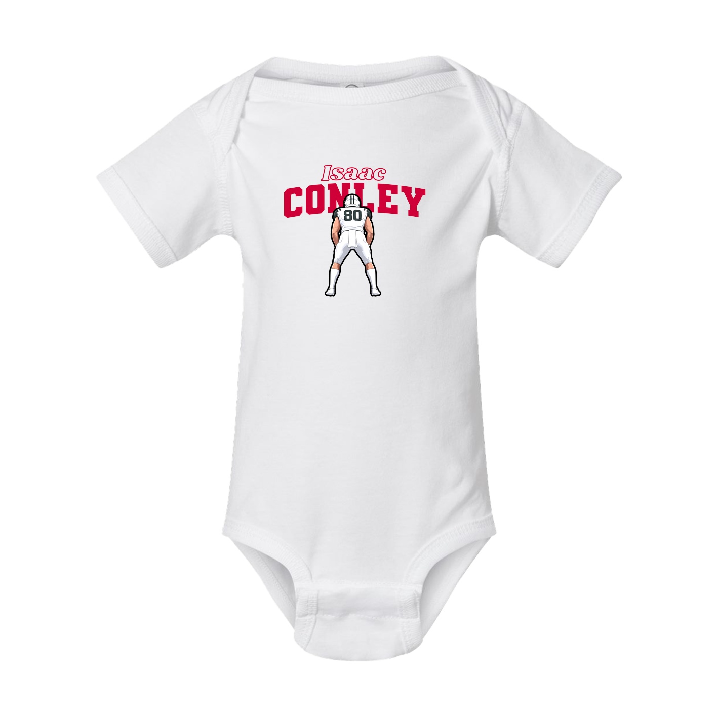 Baby Onesie — Name Arch in White