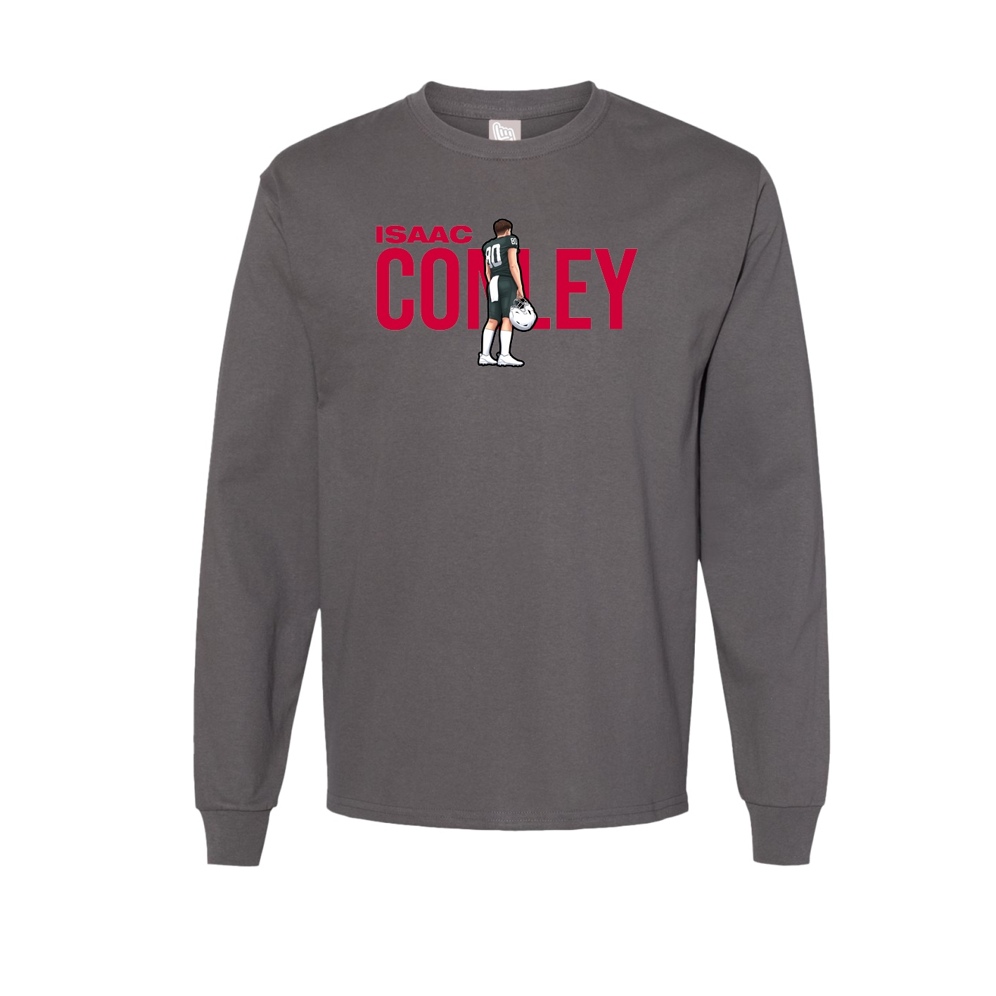 Long Sleeve Tee — Player Name in Grey