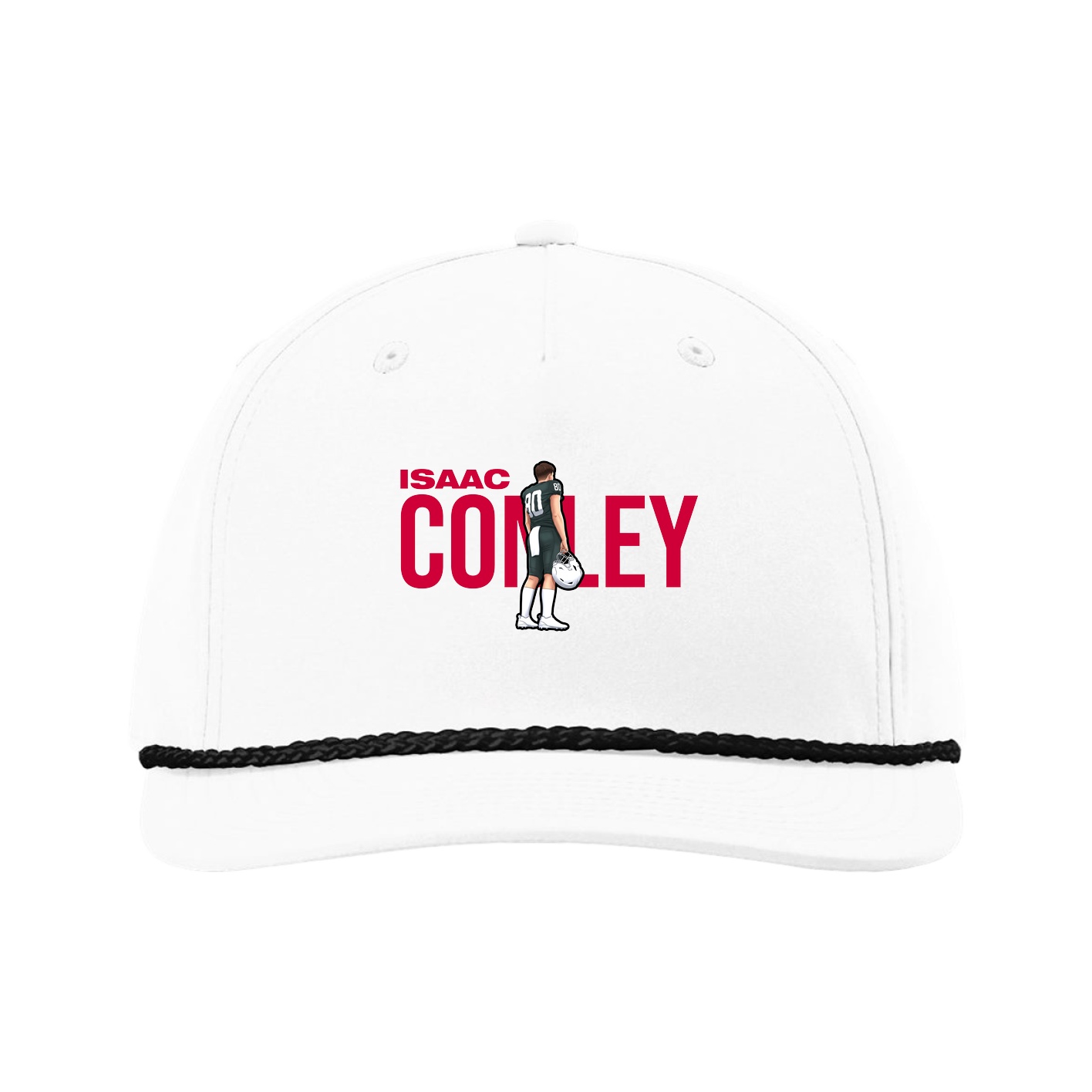 Five-Panel Classic Rope Cap — Player Name in White