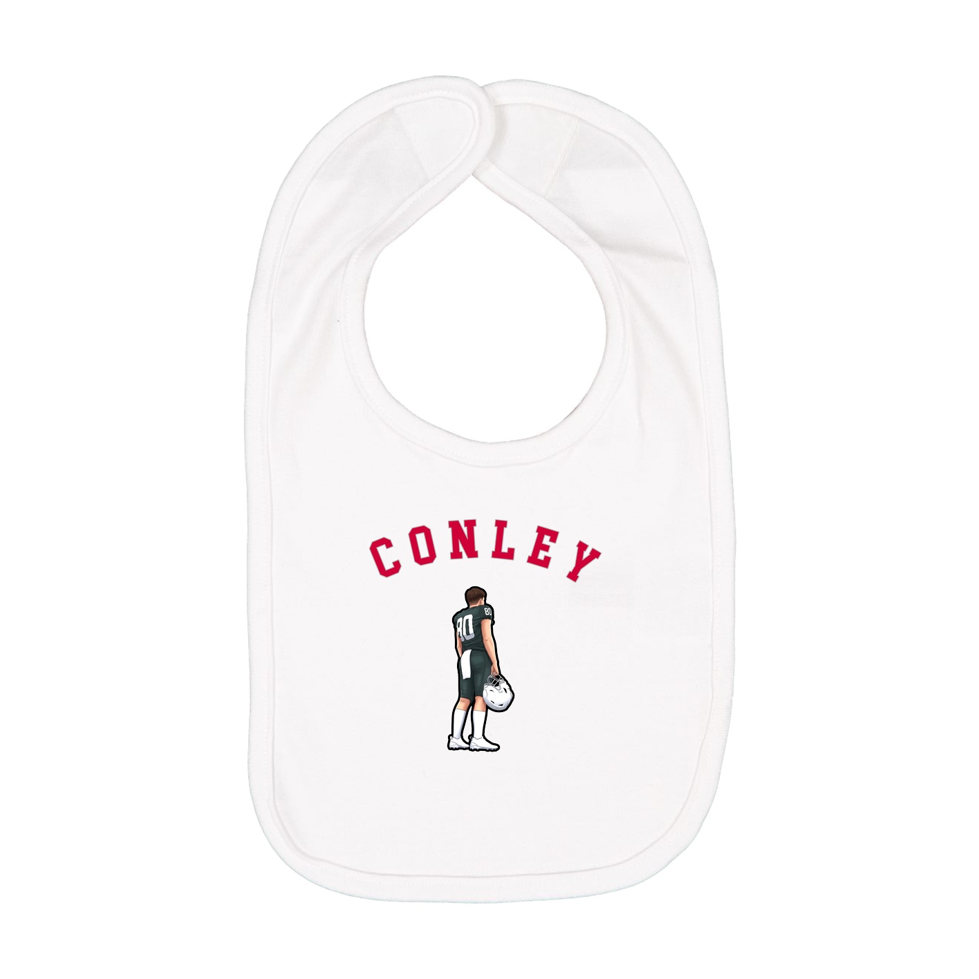 Infant Bib — Shirsey Arch in White