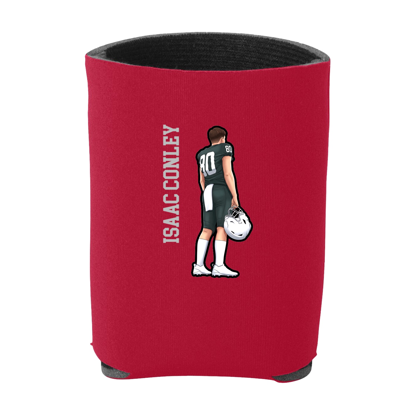 Can Holder — Name Vertical in Red