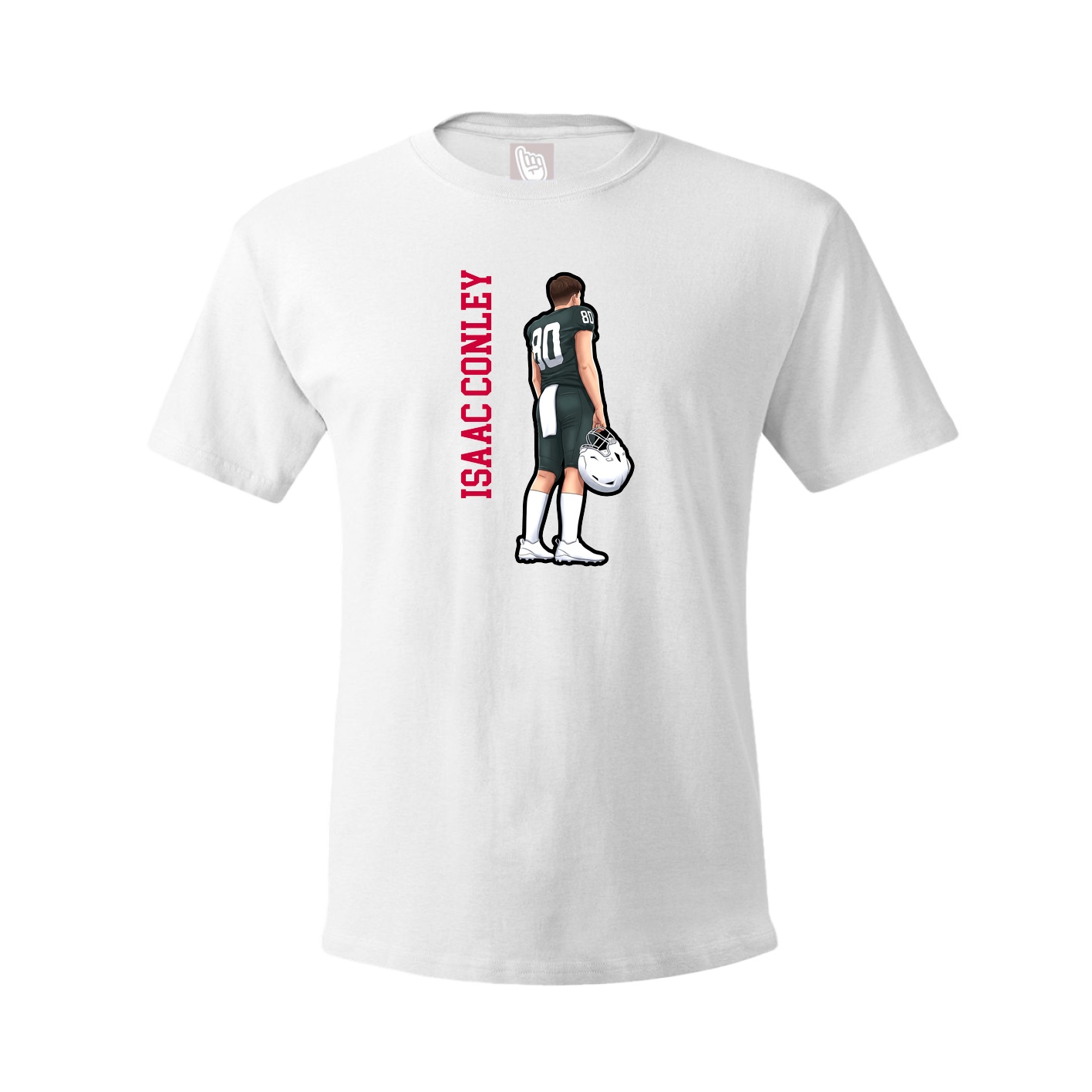 Tee — Name Vertical in White