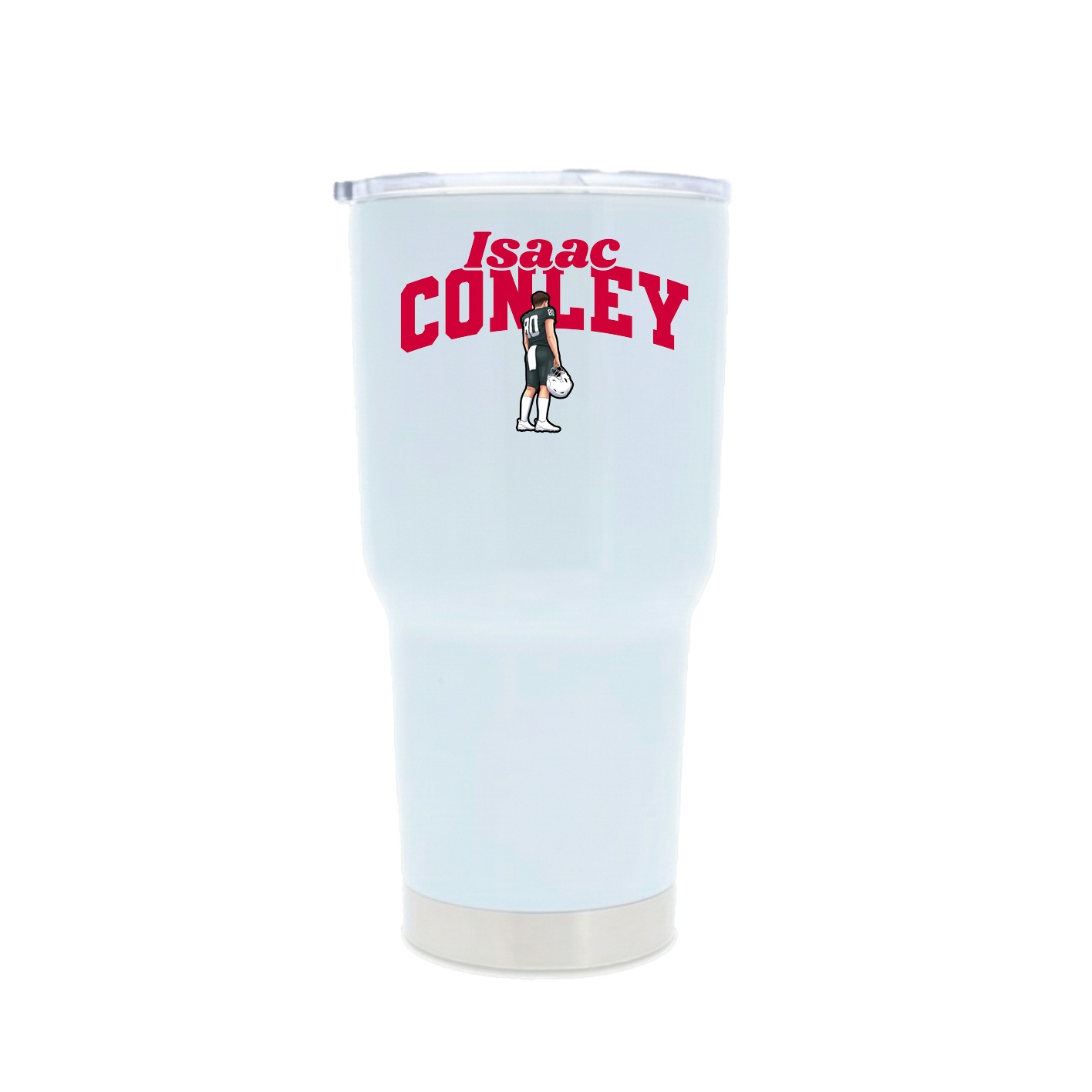 30oz Stainless Steel Tumbler — Signature Arch in White