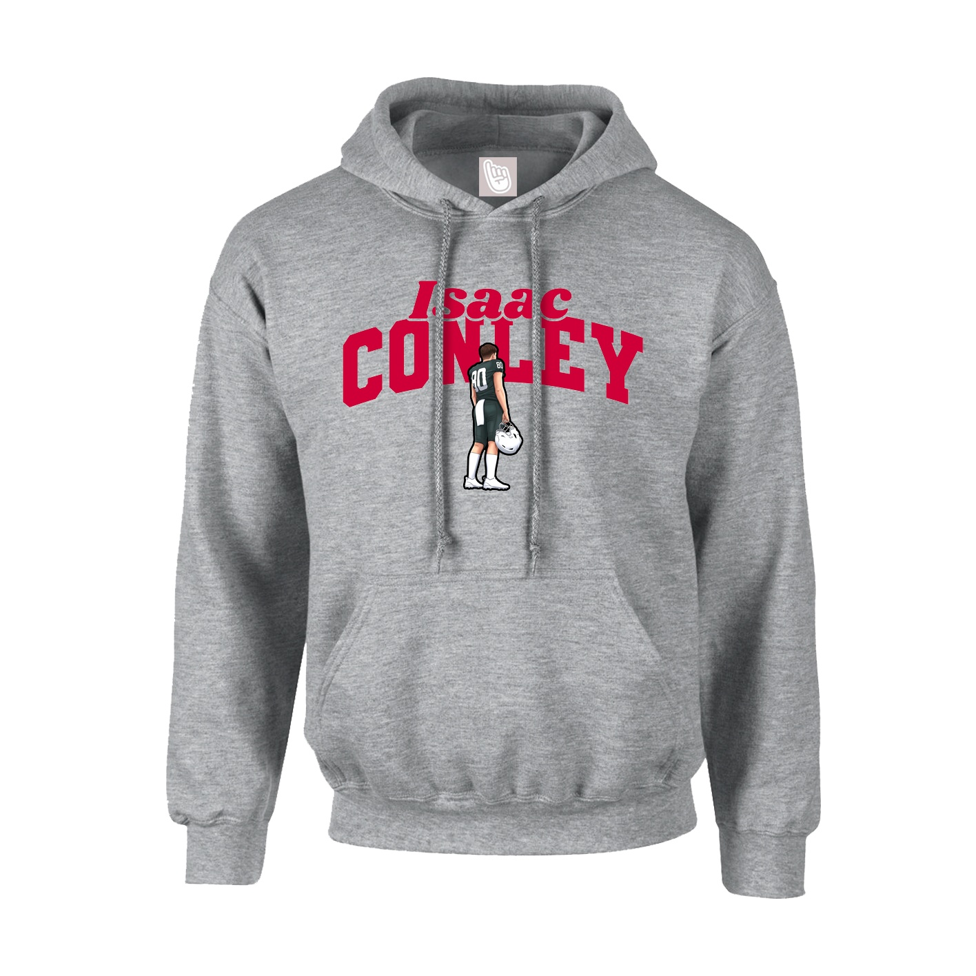 Youth Hoodie — Signature Arch in Grey