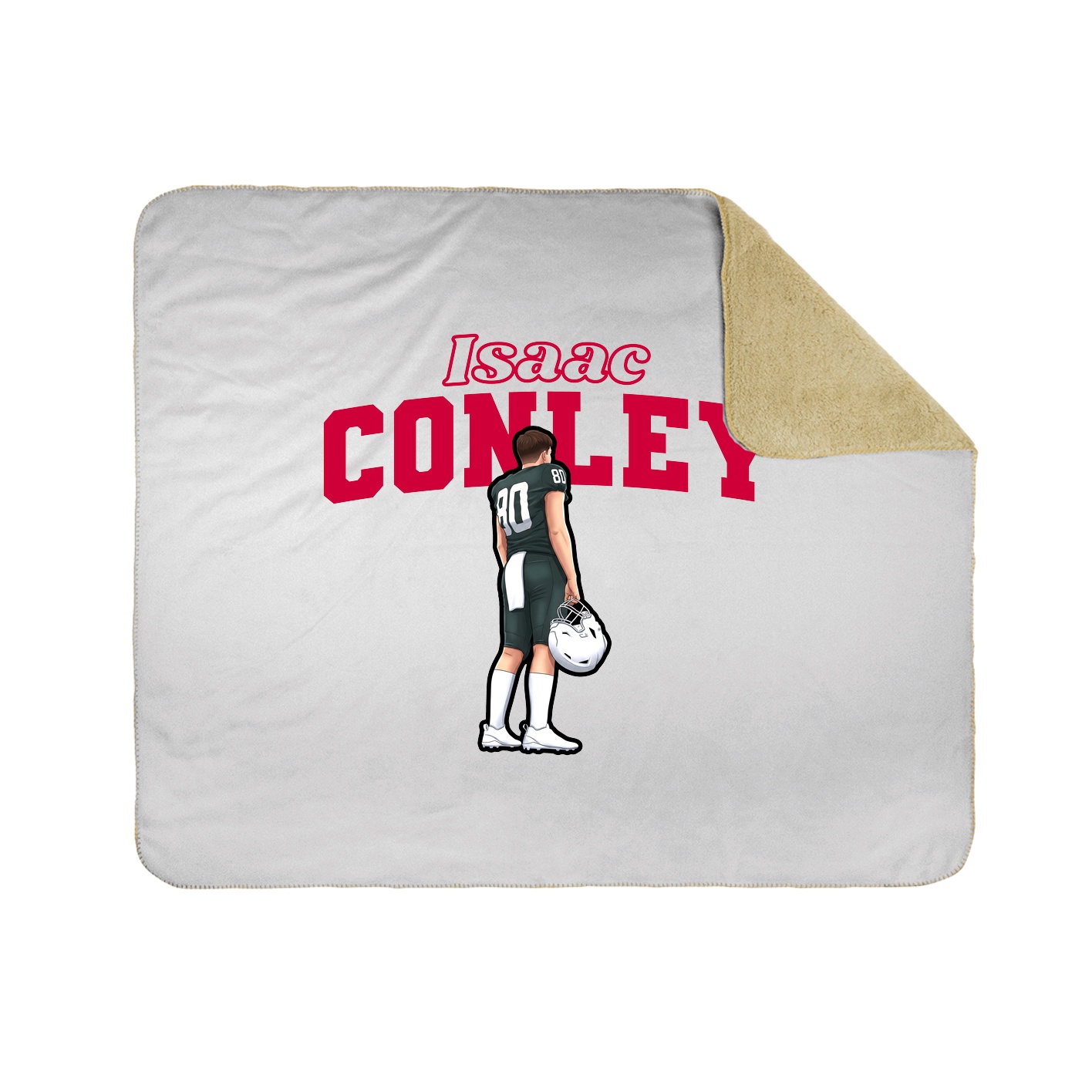 Throw Blanket — Name Arch in White