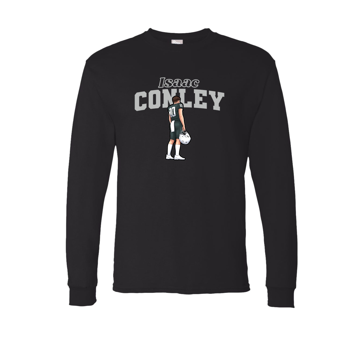 Long Sleeve Tee — Name Arch in Black