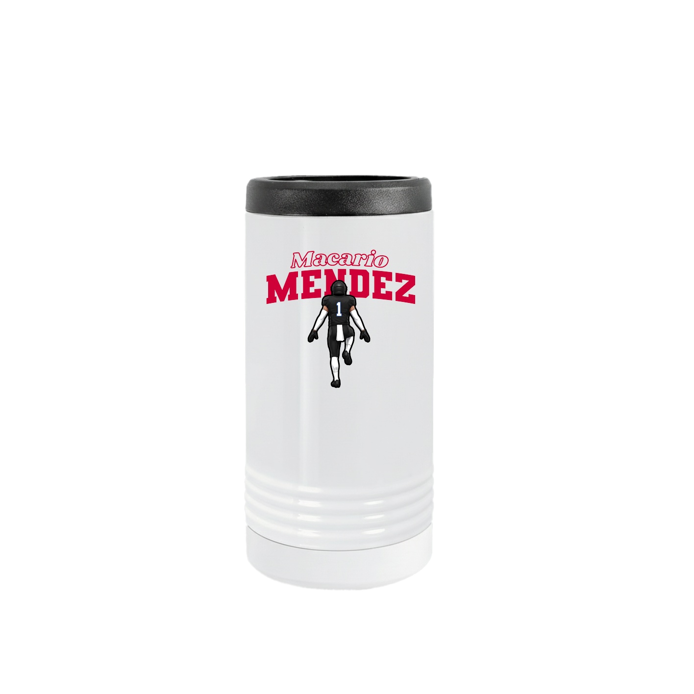 Slim Beverage Holder — Name Arch in White