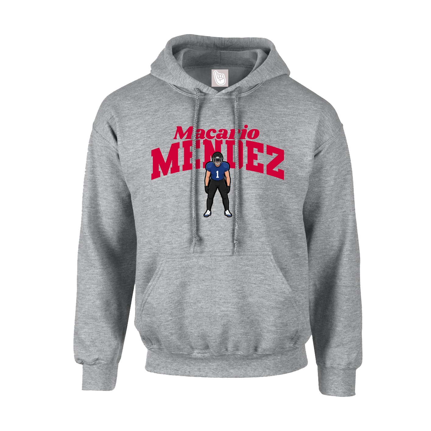 Youth Hoodie — Signature Arch in Grey