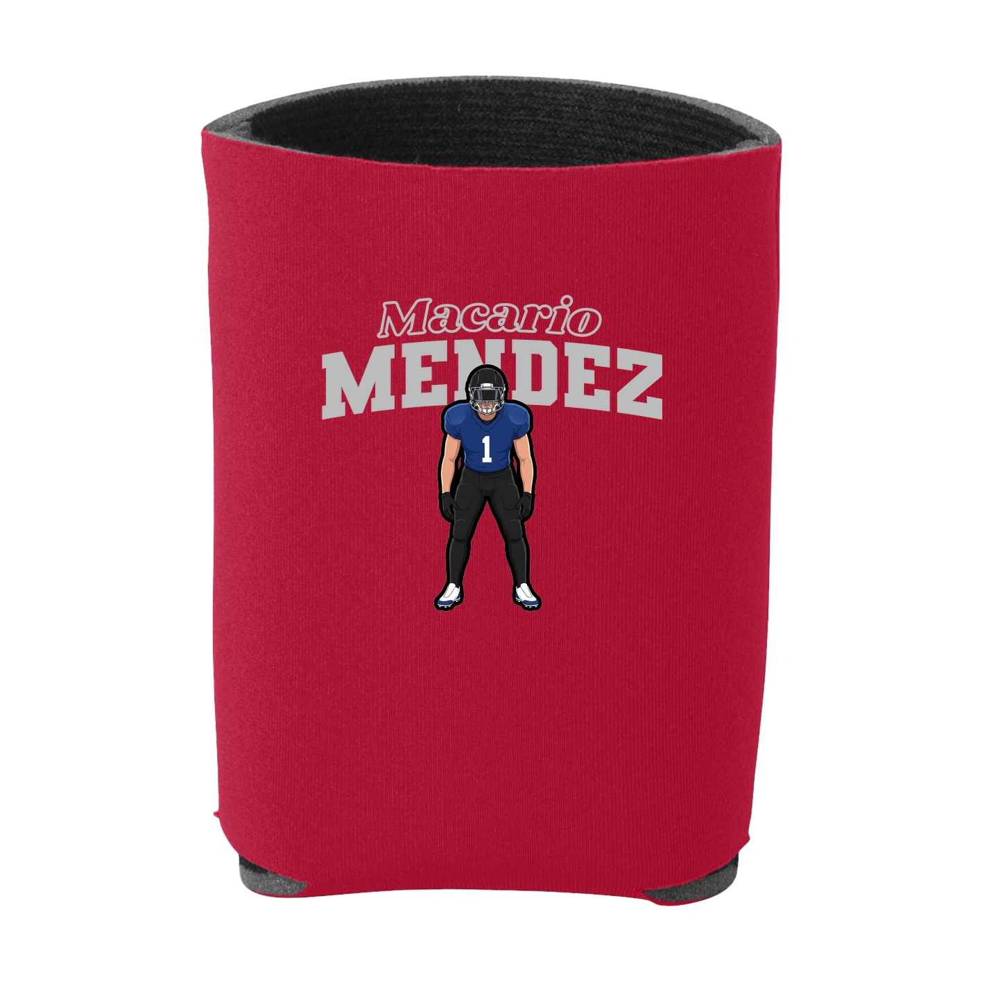 Can Holder — Name Arch in Red