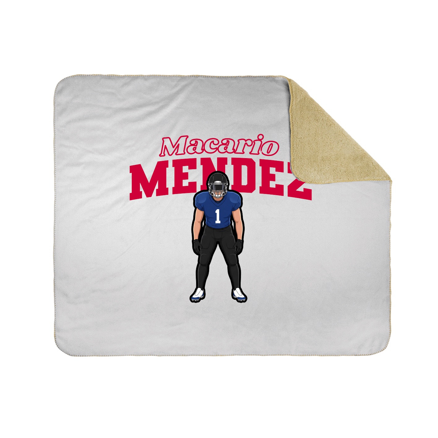 Throw Blanket — Name Arch in White