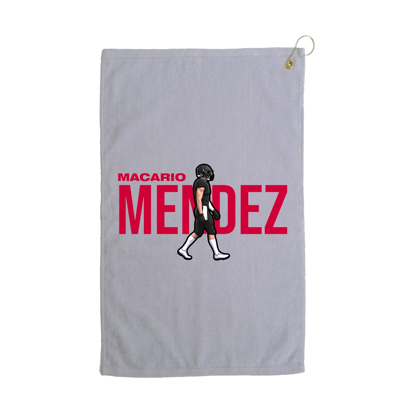 Golf Towel — Player Name in Grey