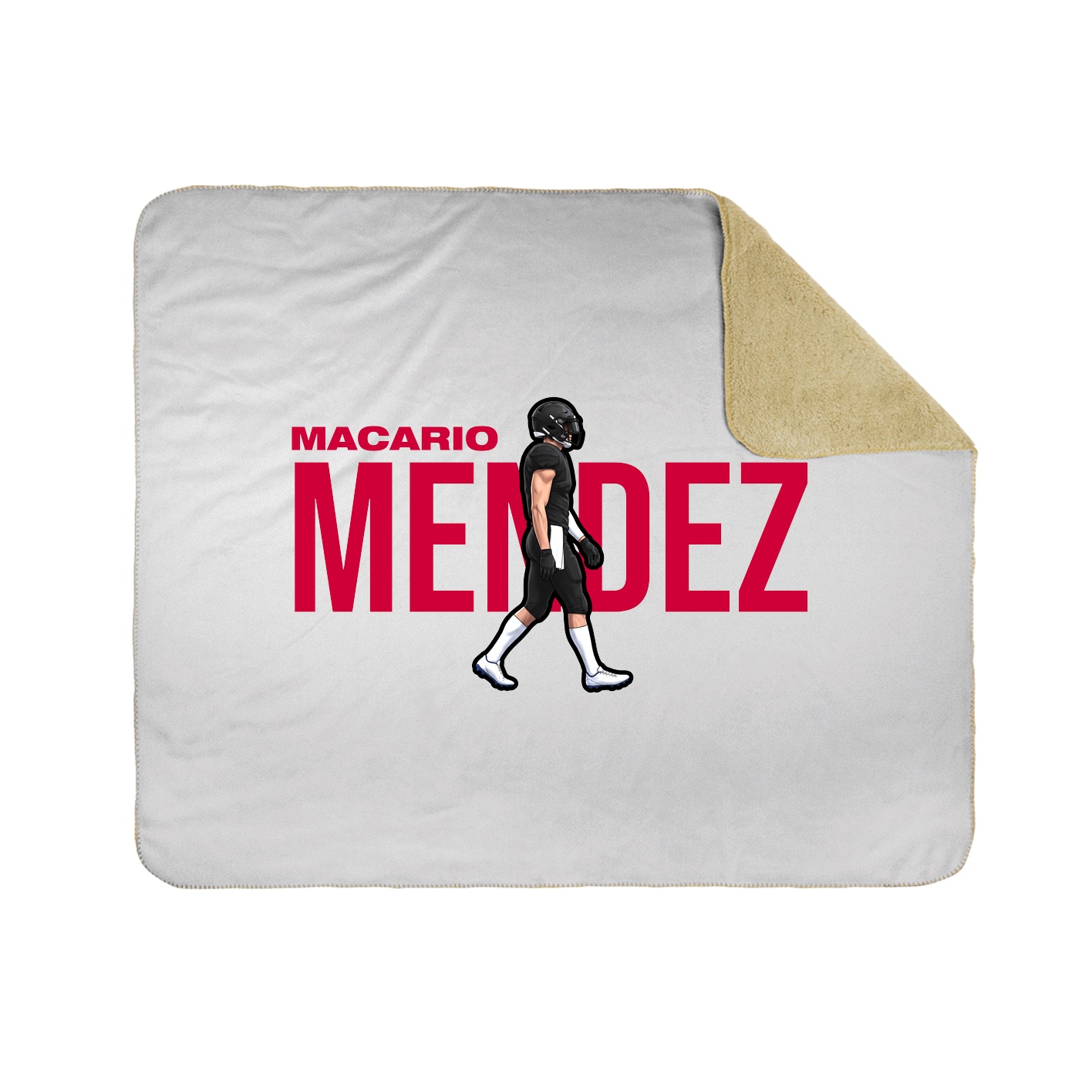 Throw Blanket — Player Name in White