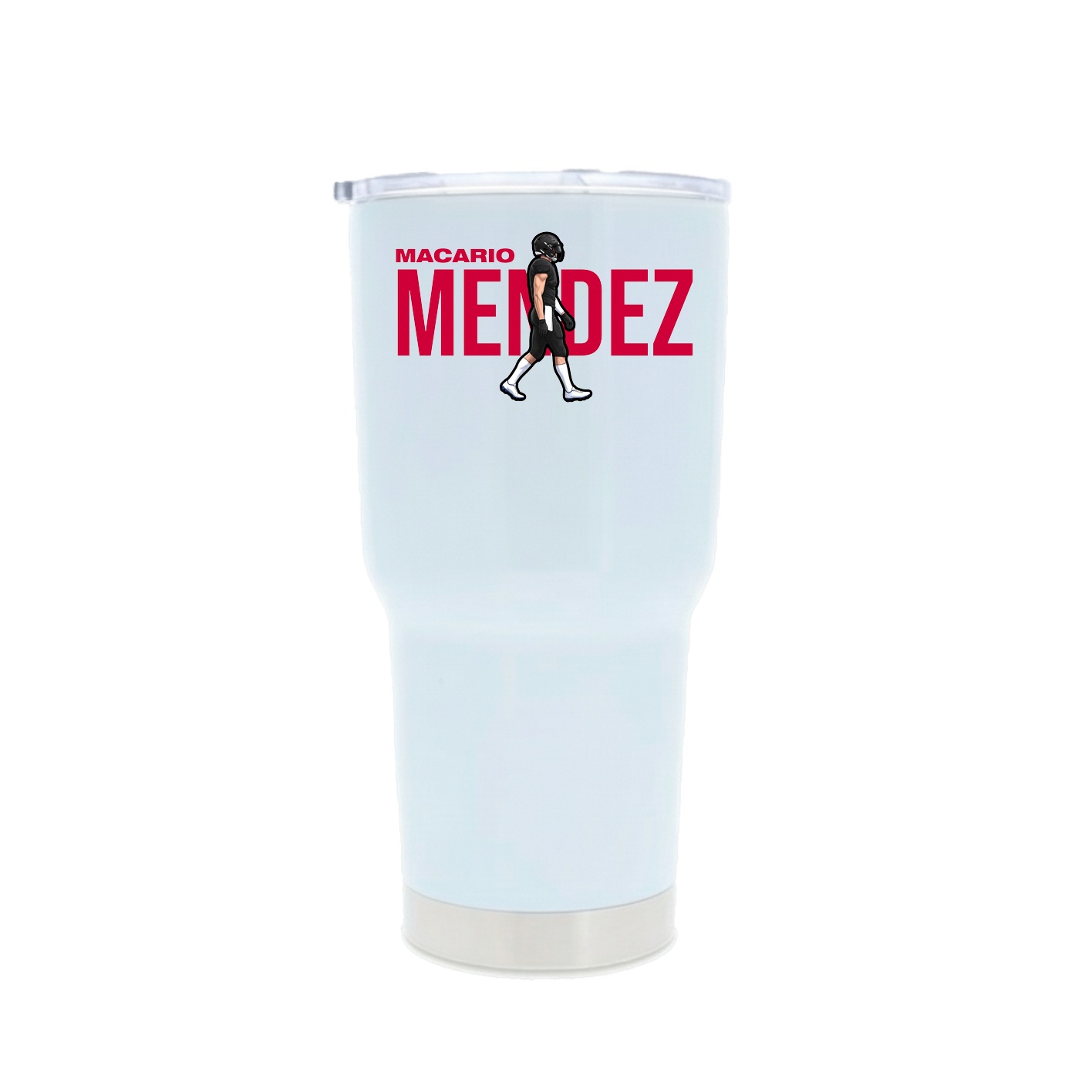 30oz Stainless Steel Tumbler — Player Name in White