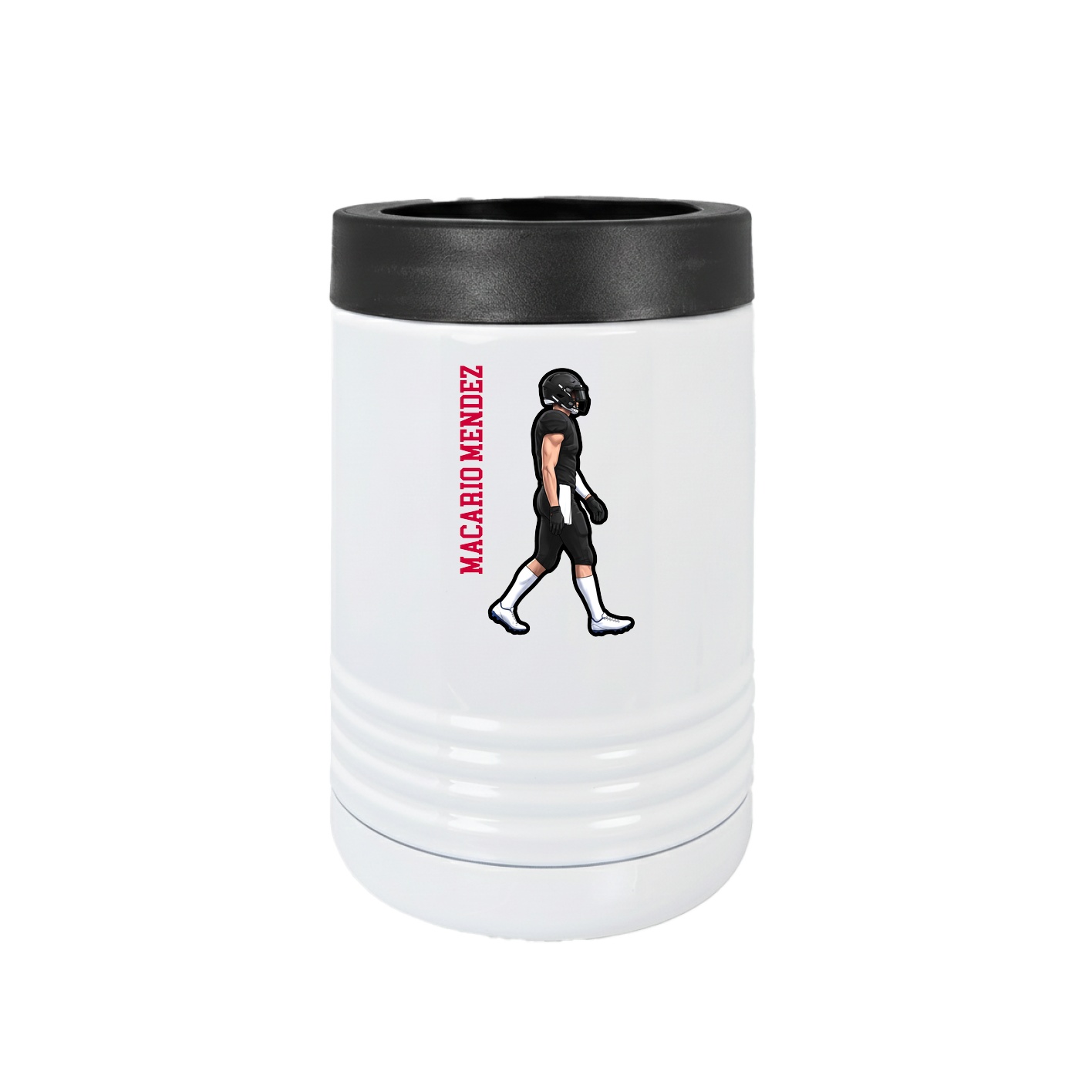 Beverage Holder — Name Vertical in White