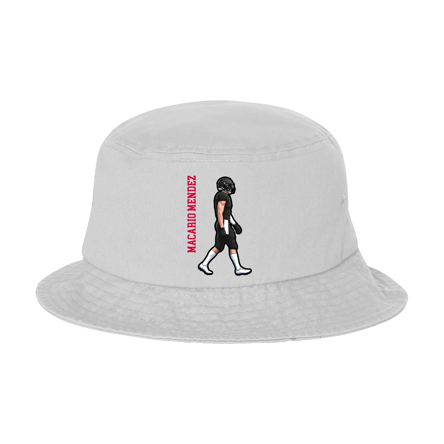 Bucket Cap — Name Vertical in White