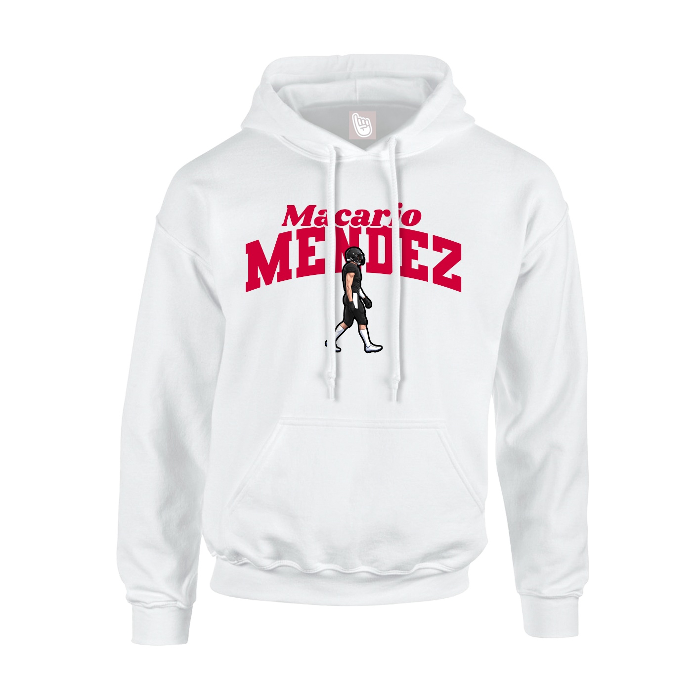 Hoodie — Signature Arch in White